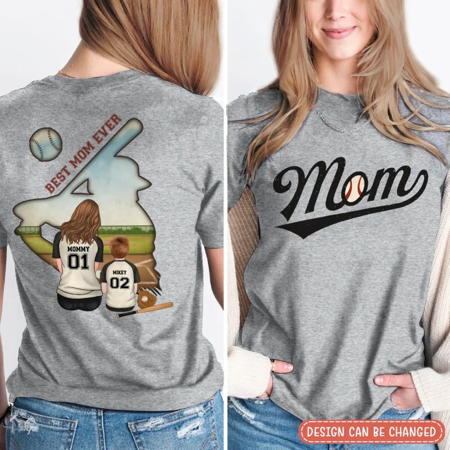 Personalized Baseball Mom T-shirt/ Hoodie/ Sweater - Mother's Day Gifts Idea - Best Mom Ever