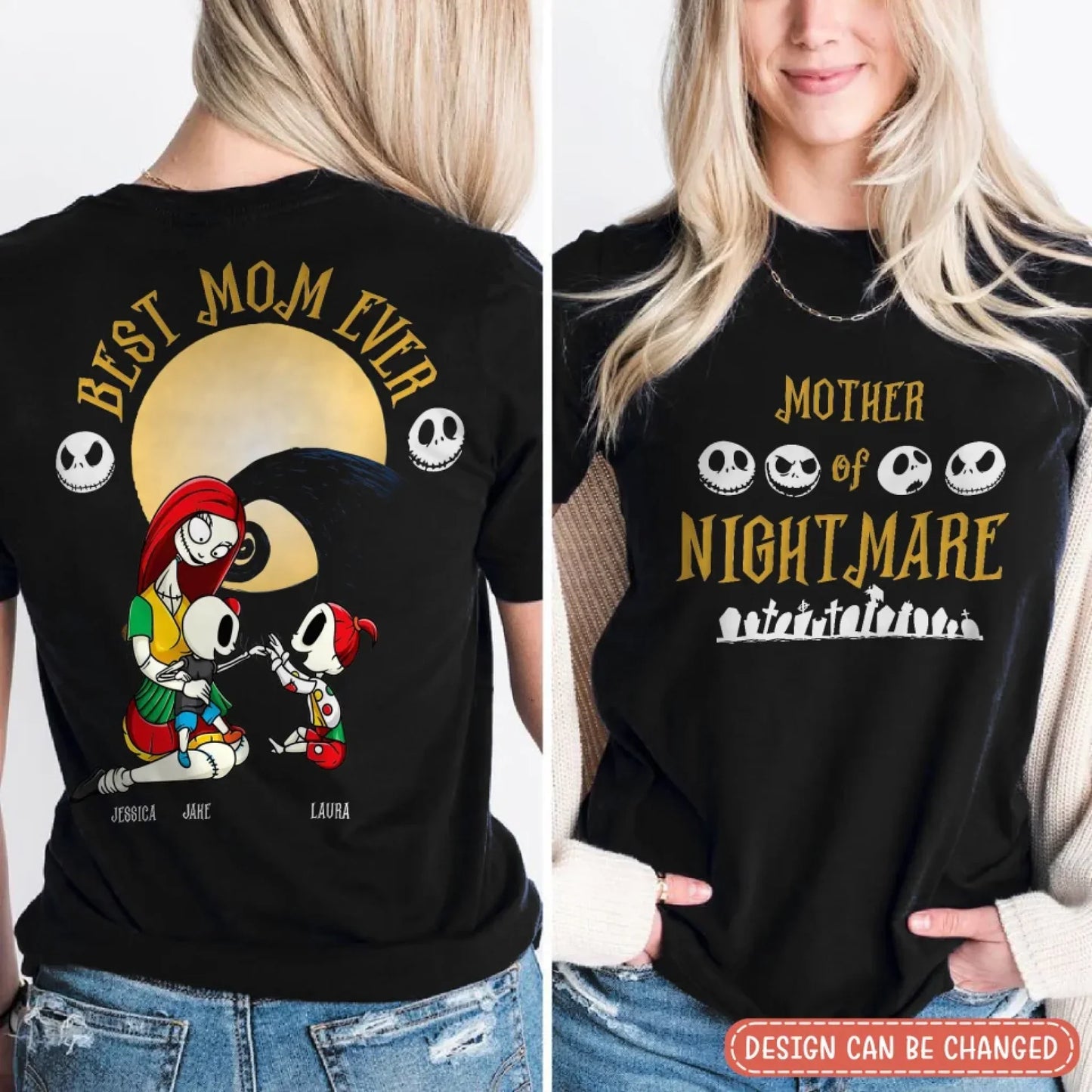 Personalized Mother Of Nightmare T-shirt - Up to 4 Kids’ Names - Best Mom Ever Mother’s Day Gift