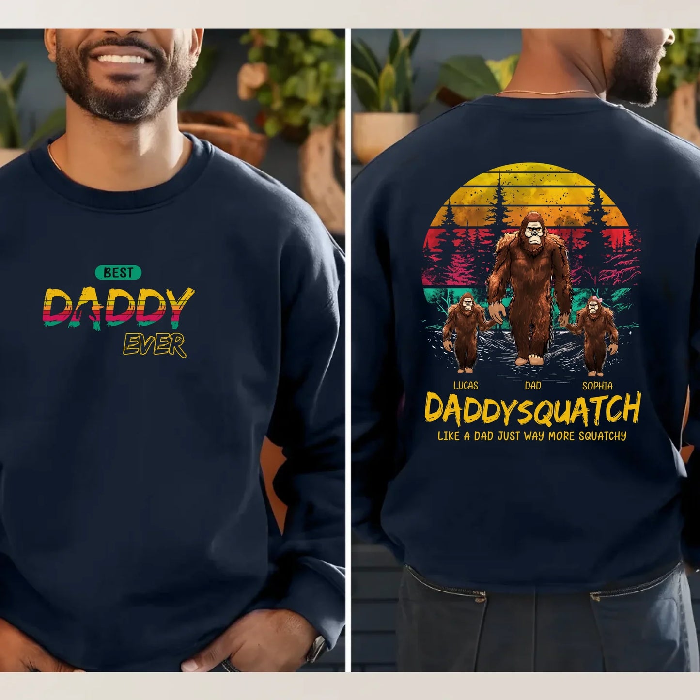 Personalized Dadsquatch/ Grandpasquatch T-shirt/ Hoodie/ Sweater - Father's Day Gift Idea