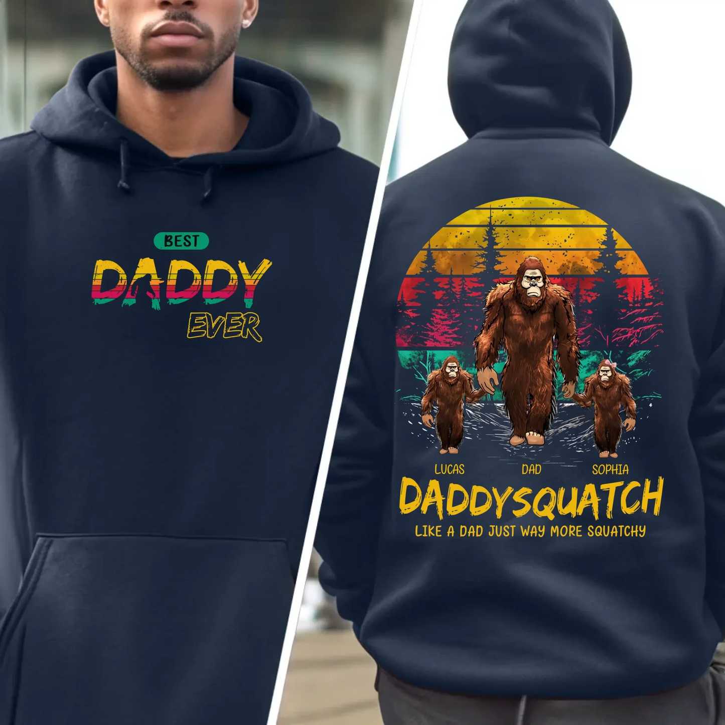 Personalized Dadsquatch/ Grandpasquatch T-shirt/ Hoodie/ Sweater - Father's Day Gift Idea