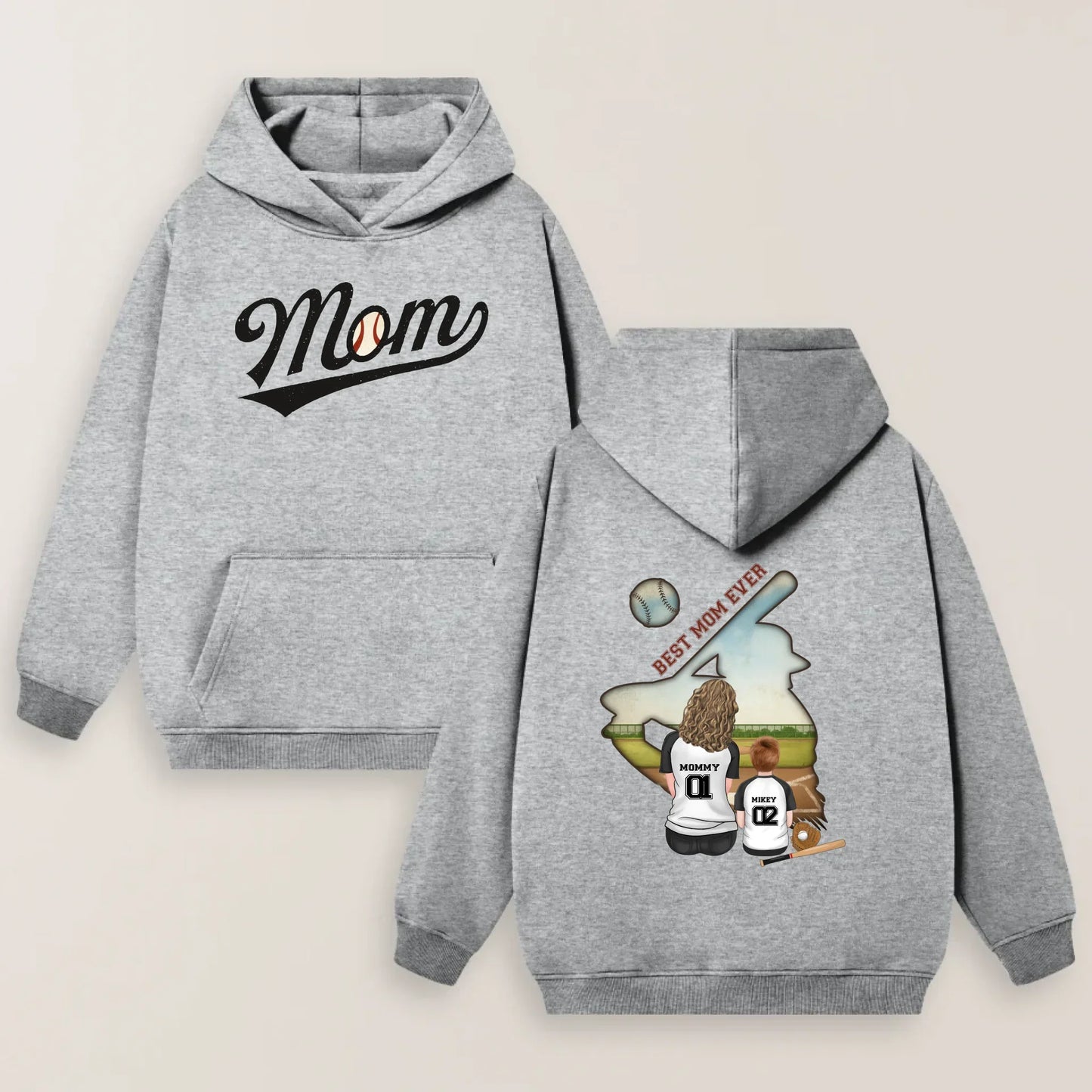 Personalized Baseball Mom T-shirt/ Hoodie/ Sweater - Mother's Day Gifts Idea - Best Mom Ever