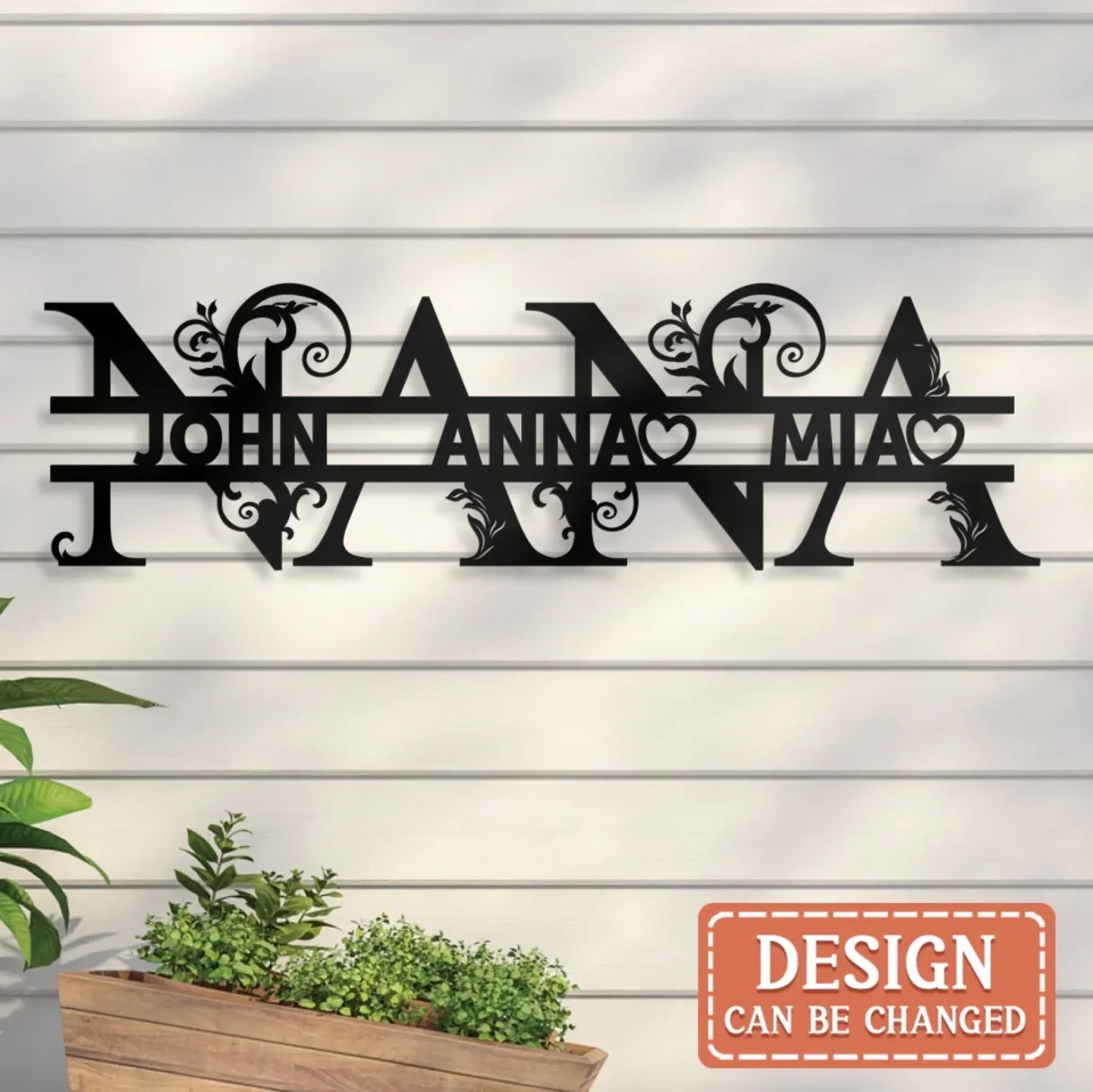 Personalized Nana Metal Sign - Mother's Day Gift Idea For Mom/Grandma From Kids