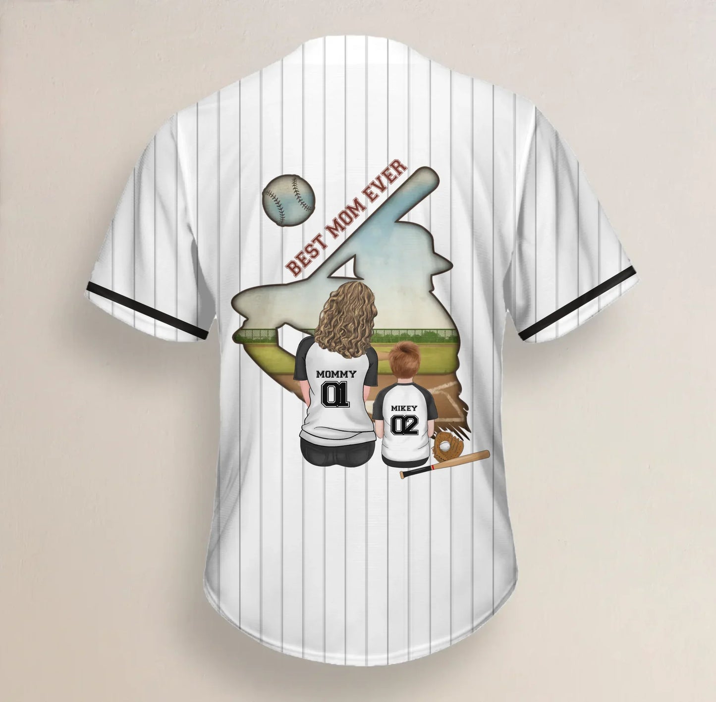 Personalized Best Mom Ever Baseball Jersey - Mother's Day Gifts Idea