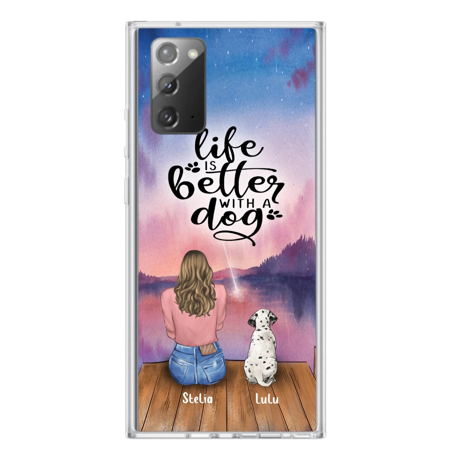 Personalized Dog Mom Phone Case - Gifts For Dog Lovers With Up to 4 Dogs - Life Is Better With A Dog - Case For iPhone, Samsung And Xiaomi