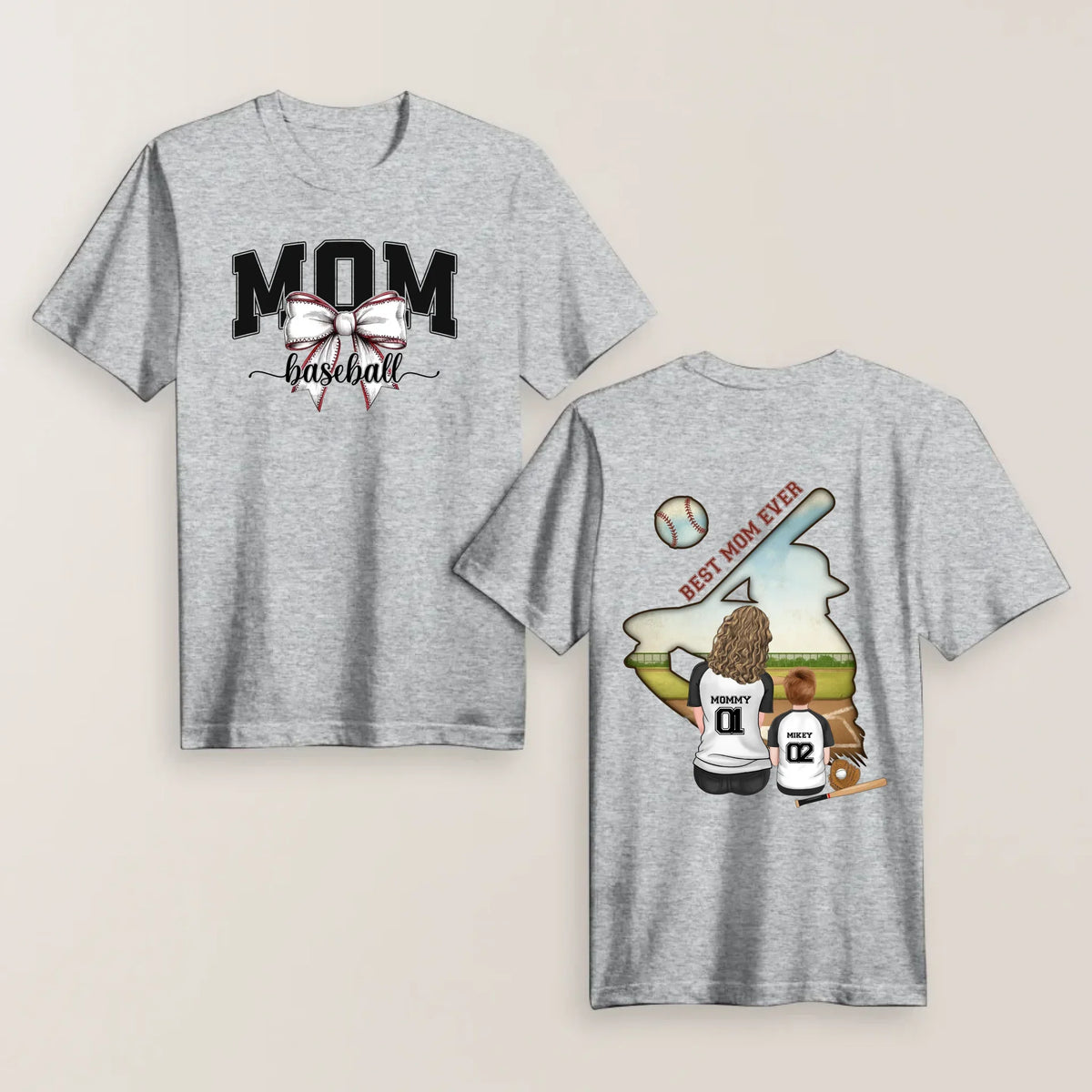 Personalized Baseball Mom T-shirt/ Hoodie/ Sweater - Mother's Day Gifts Idea