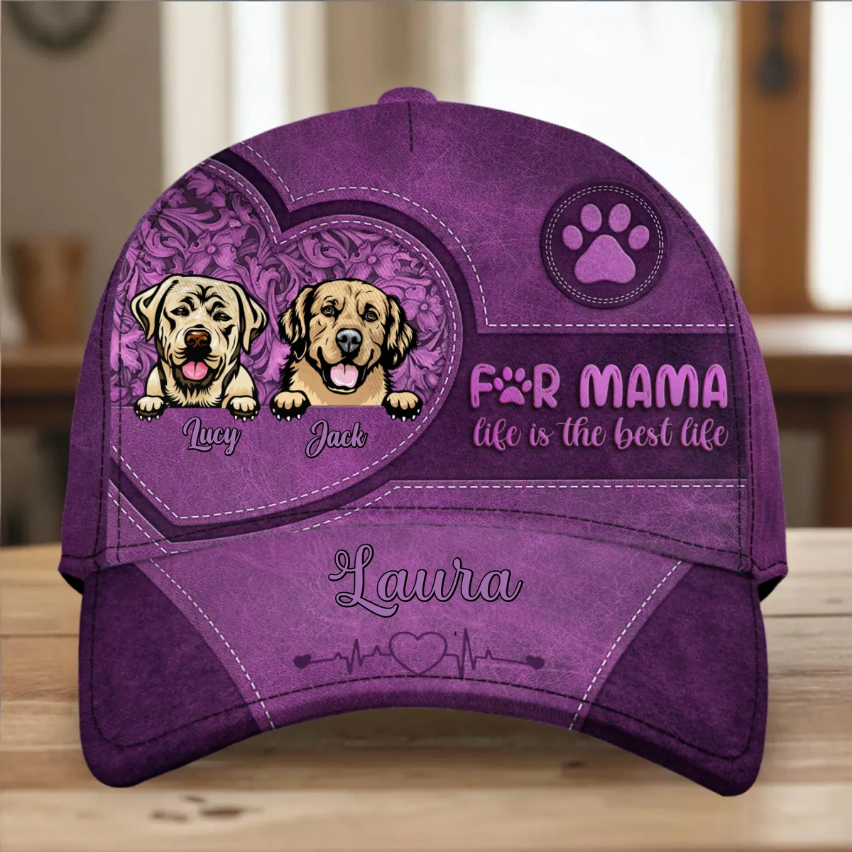 Personalized Dog Mom Classic Cap - Mother's Day Gift Idea for for Dog Lovers - Fur Mama