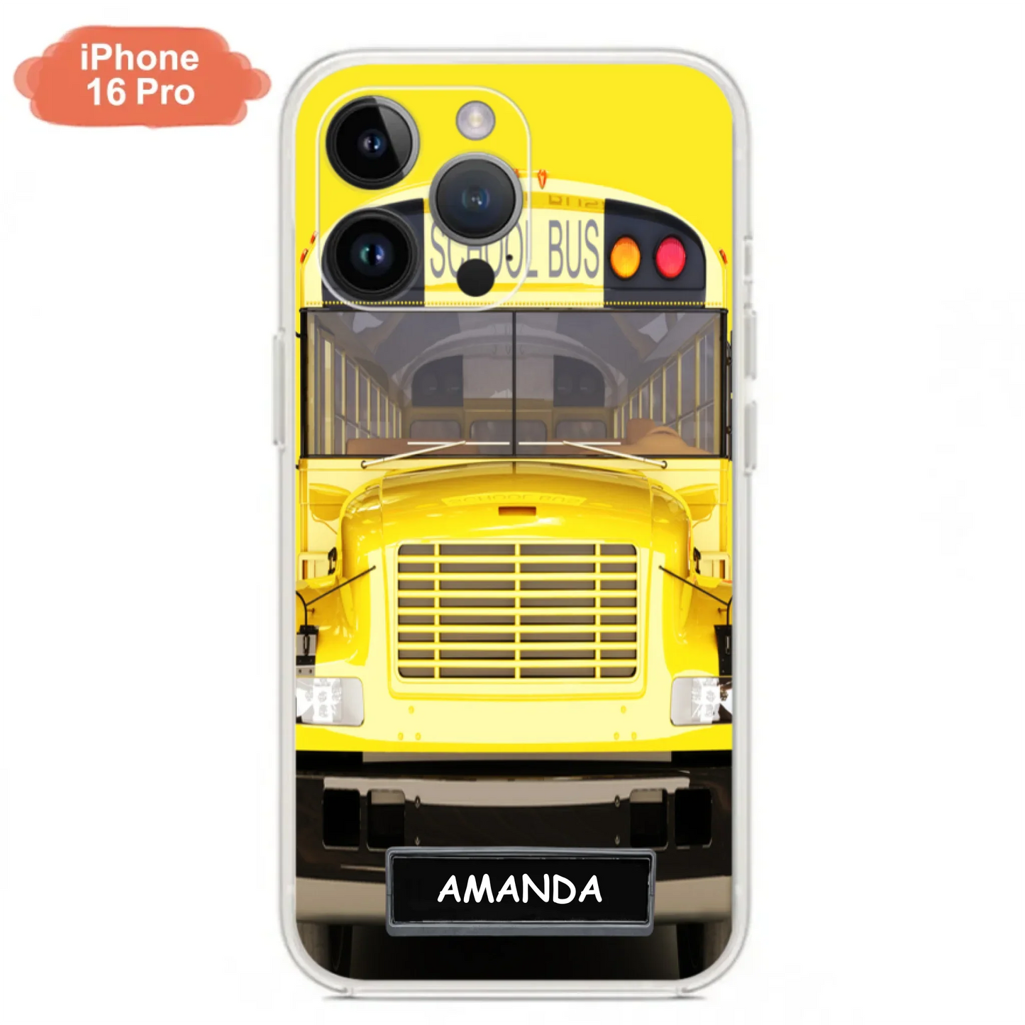 Personalized School Bus Phone Case - Gift Idea For School Bus Lovers - Case For iPhone, Samsung and Xiaomi