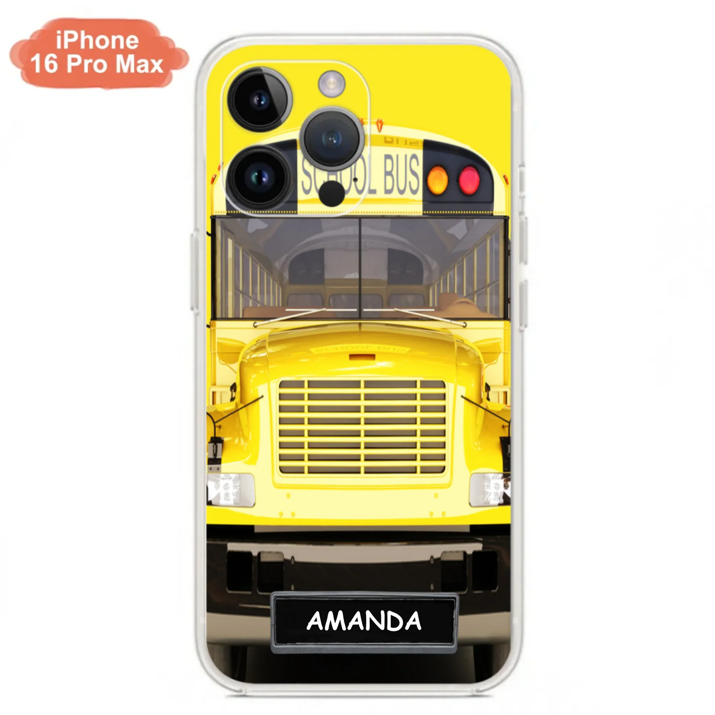 Personalized School Bus Phone Case - Gift Idea For School Bus Lovers - Case For iPhone, Samsung and Xiaomi