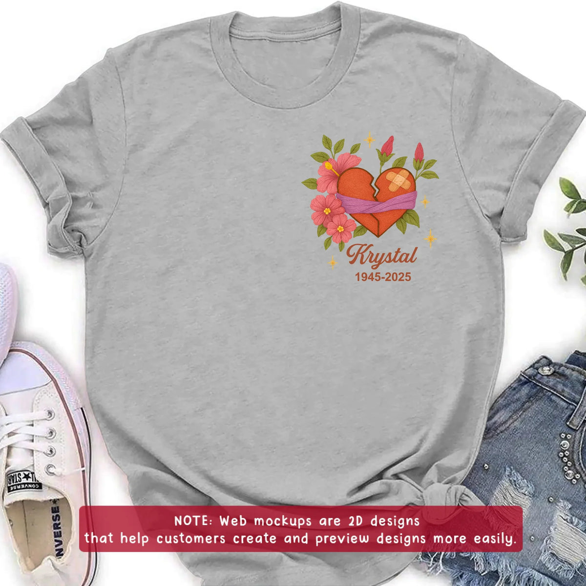 Personalized Memorial Embroidered T-Shirt/Sweater/Hoodie - Memorial Gift Idea