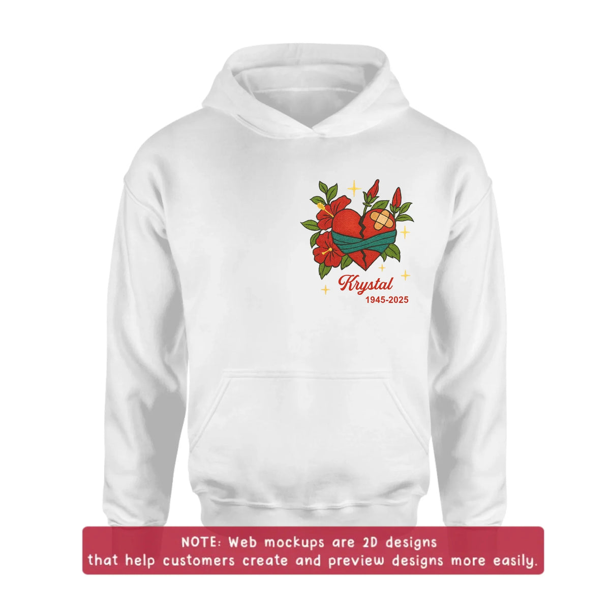Personalized Memorial Embroidered T-Shirt/Sweater/Hoodie - Memorial Gift Idea