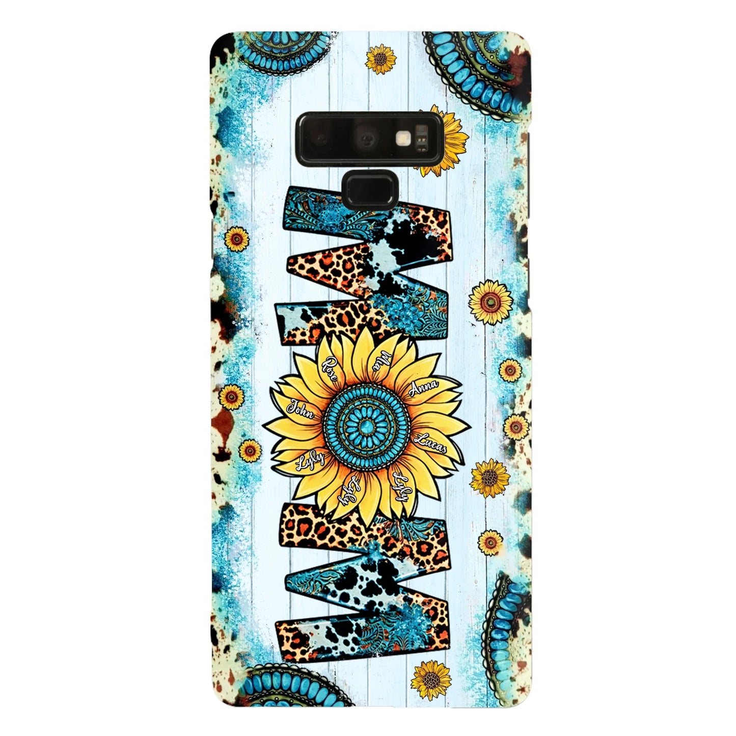 Custom Personalized Mom Sunflower Phone Case - Mother's Day Gift Idea - Upto 8 Kids - Case For iPhone/ Samsung