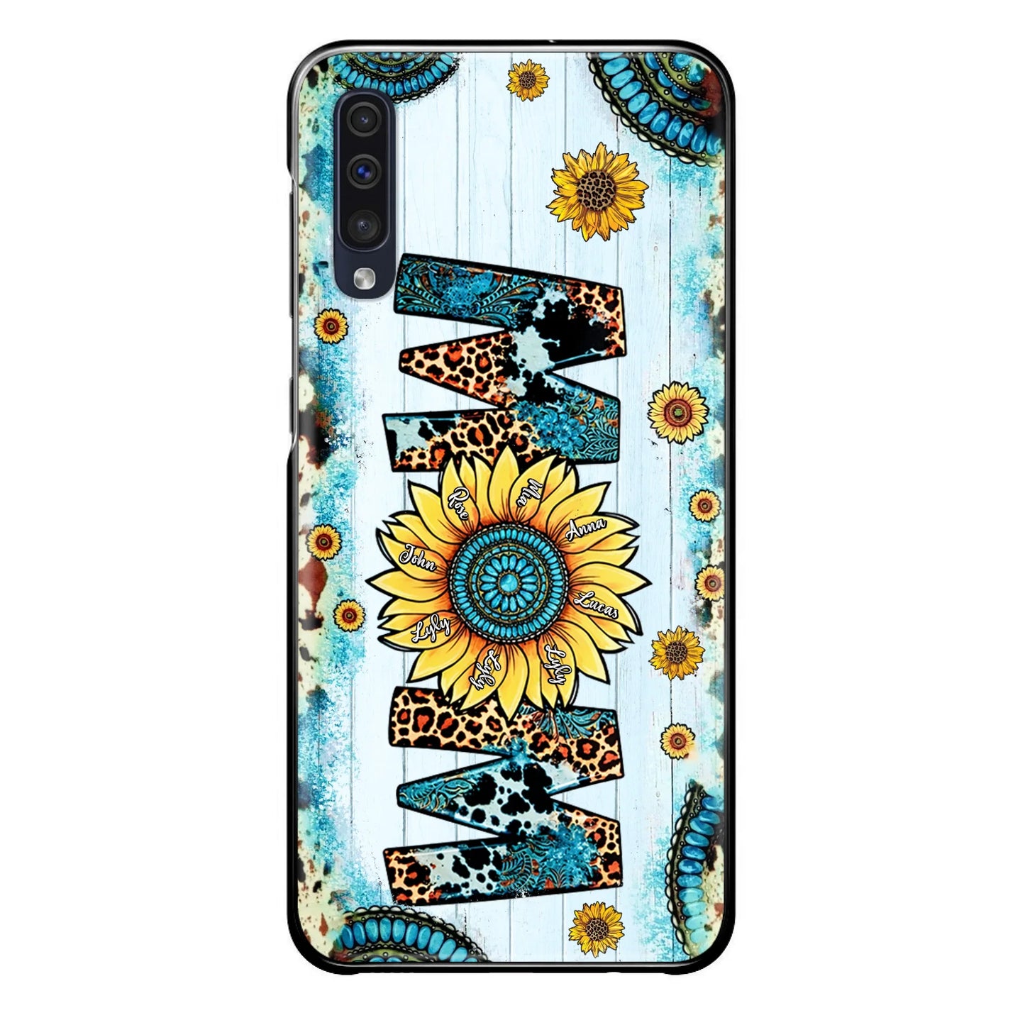 Custom Personalized Mom Sunflower Phone Case - Mother's Day Gift Idea - Upto 8 Kids - Case For iPhone/ Samsung