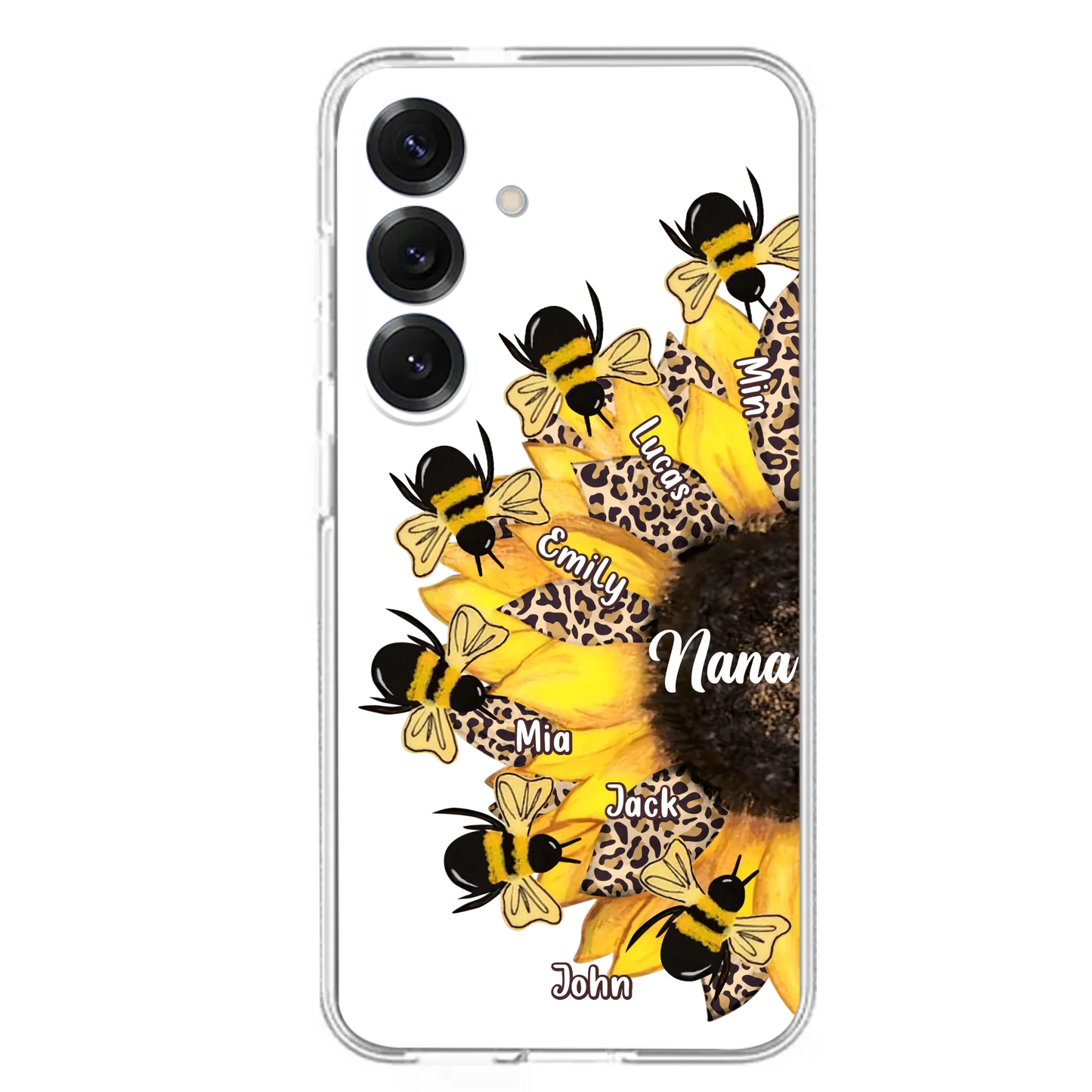 Custom Sunflower Grandma Phone Case - Mother's Day Gift Idea for Mom/Grandma
