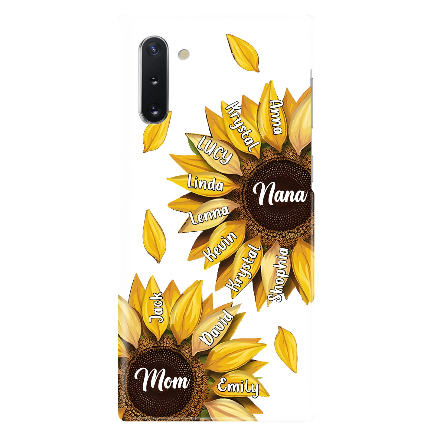 Custom Personalized Sunflower Grandma Phone Case -Upto 11 Kids - Mother's Day Gift Idea for Mom/Grandma -  Case For iPhone/Samsung