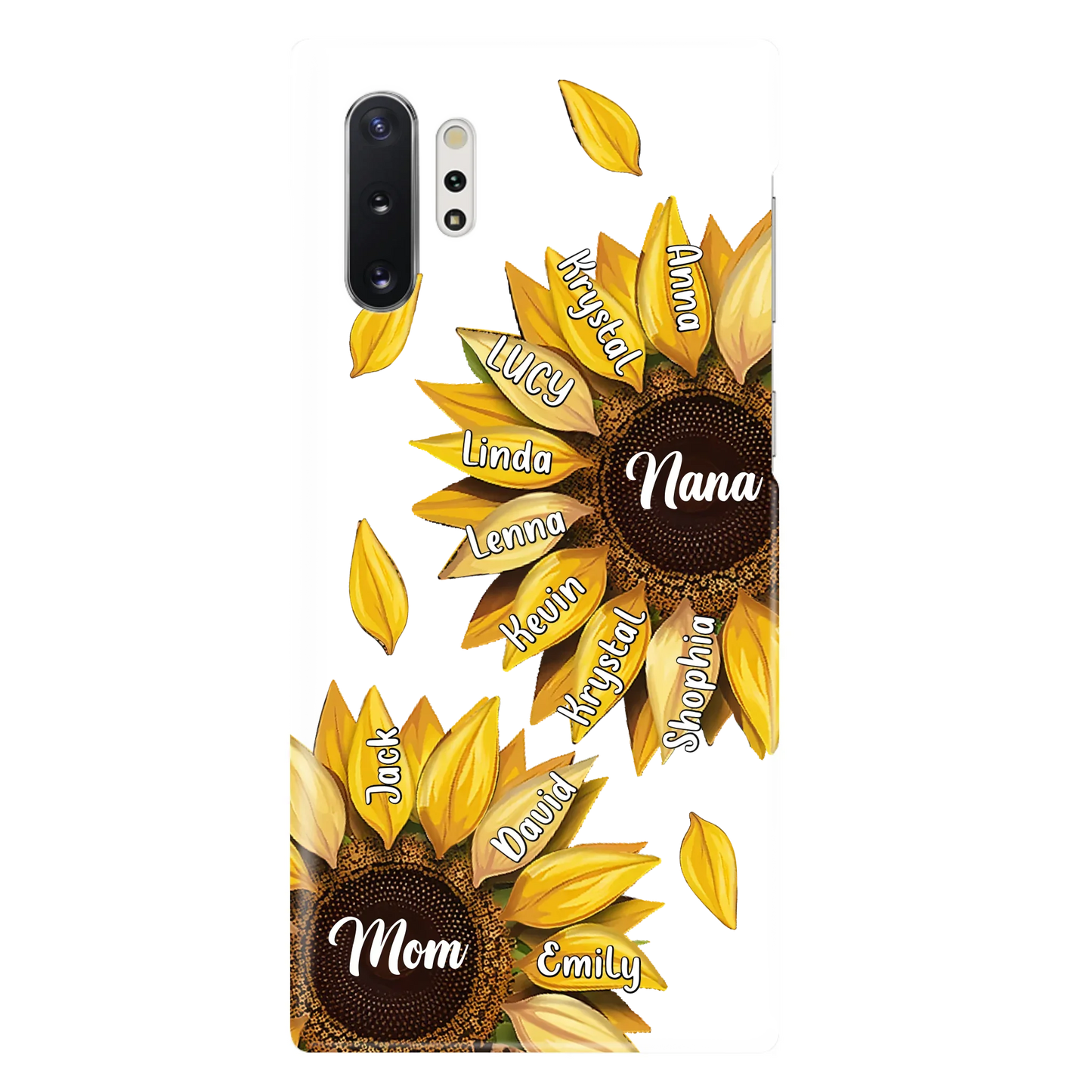 Custom Personalized Sunflower Grandma Phone Case -Upto 11 Kids - Mother's Day Gift Idea for Mom/Grandma -  Case For iPhone/Samsung
