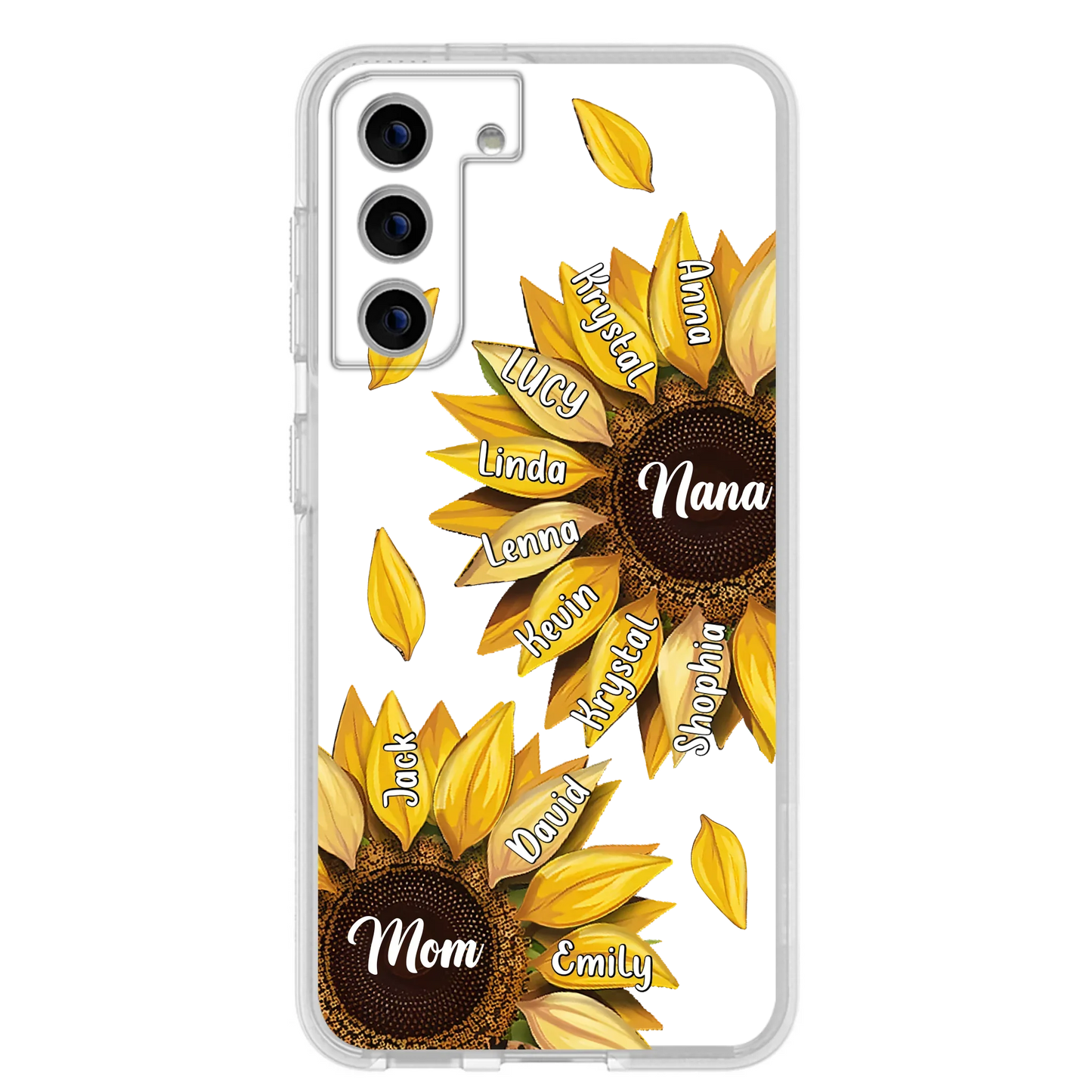 Custom Personalized Sunflower Grandma Phone Case -Upto 11 Kids - Mother's Day Gift Idea for Mom/Grandma -  Case For iPhone/Samsung