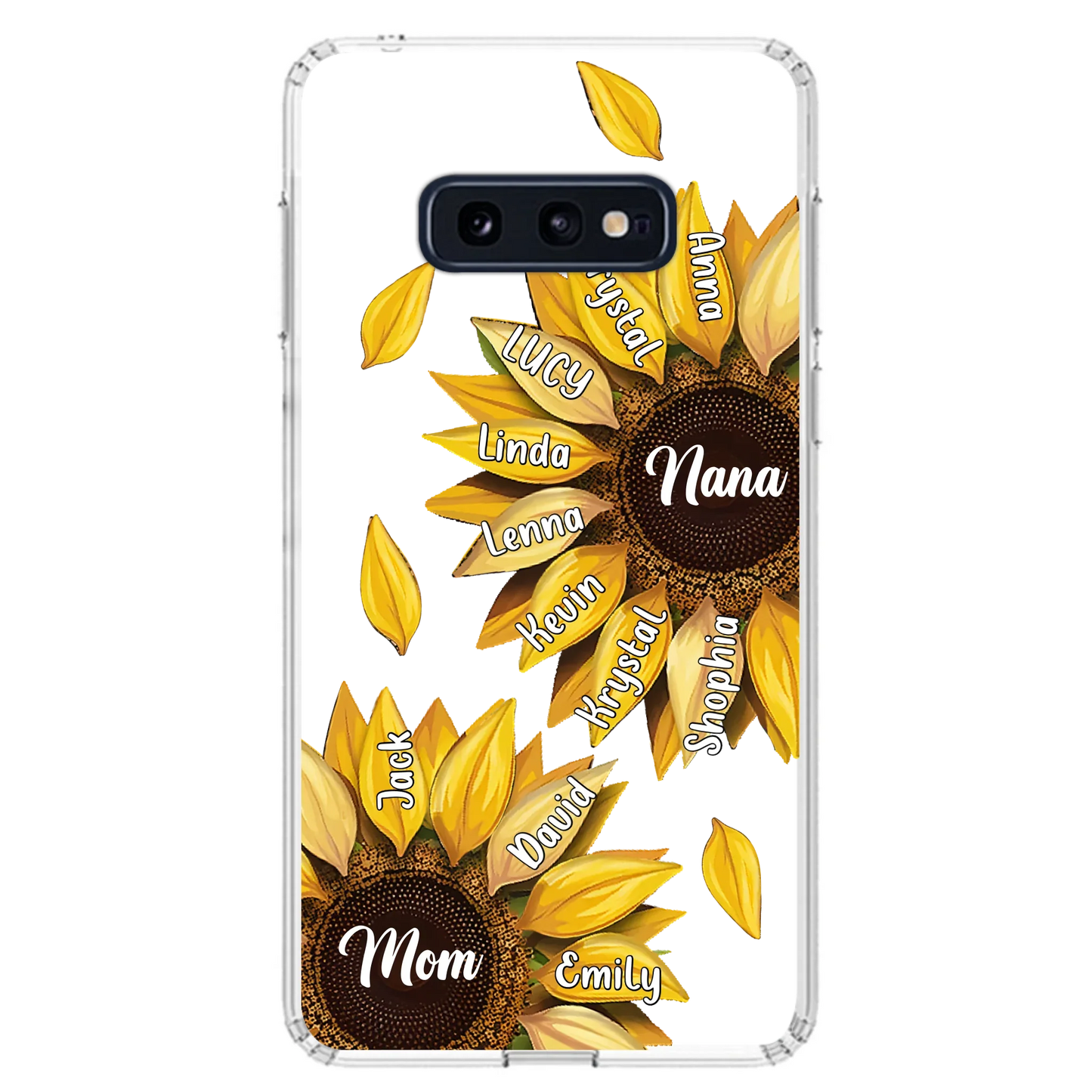 Custom Personalized Sunflower Grandma Phone Case -Upto 11 Kids - Mother's Day Gift Idea for Mom/Grandma -  Case For iPhone/Samsung