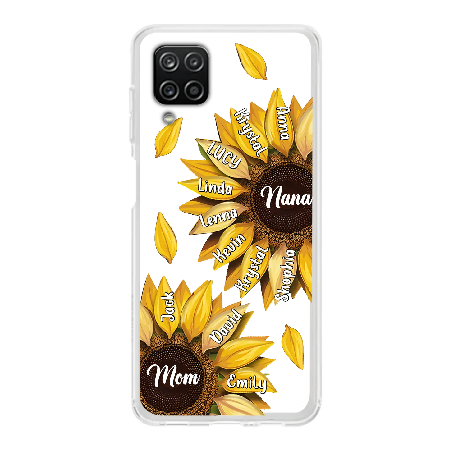 Custom Personalized Sunflower Grandma Phone Case -Upto 11 Kids - Mother's Day Gift Idea for Mom/Grandma -  Case For iPhone/Samsung