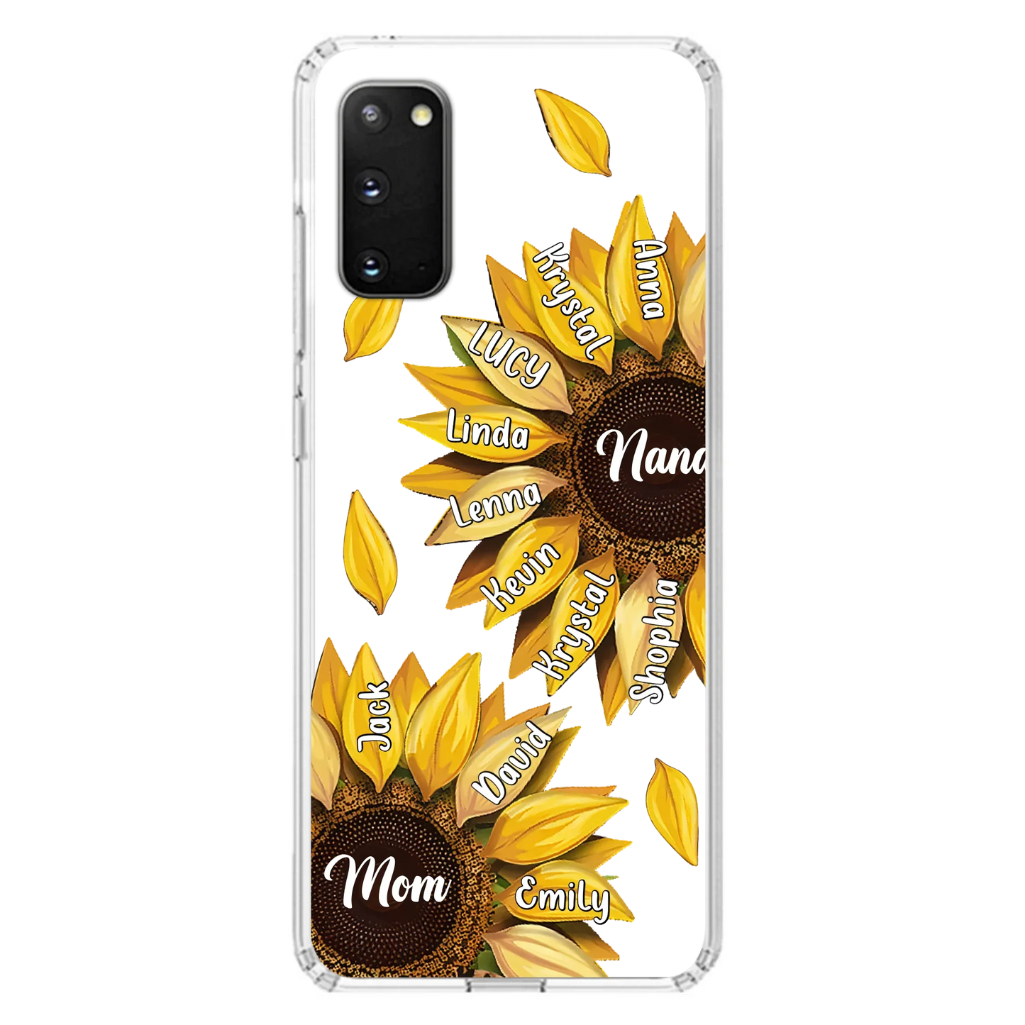 Custom Personalized Sunflower Grandma Phone Case -Upto 11 Kids - Mother's Day Gift Idea for Mom/Grandma -  Case For iPhone/Samsung
