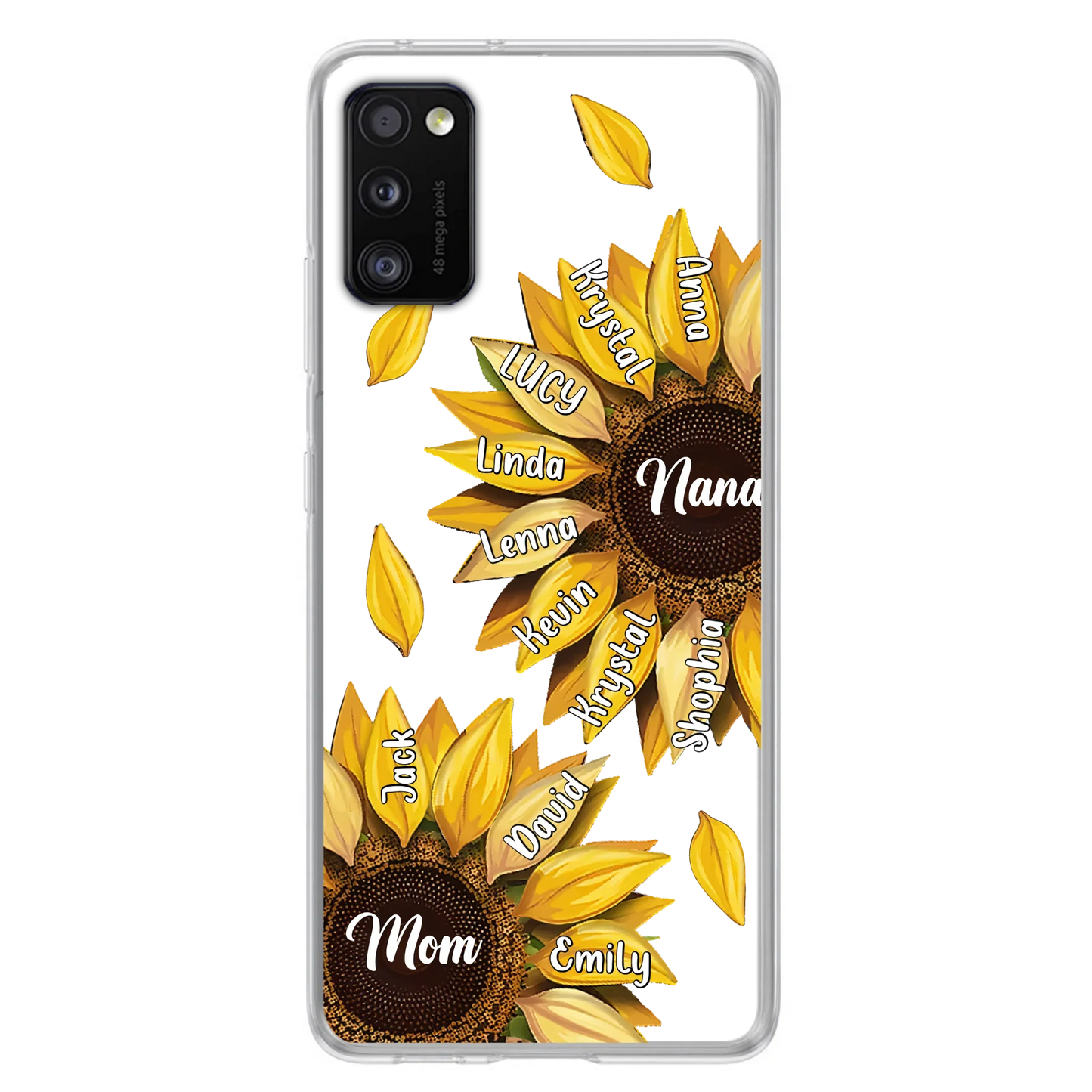 Custom Personalized Sunflower Grandma Phone Case -Upto 11 Kids - Mother's Day Gift Idea for Mom/Grandma -  Case For iPhone/Samsung