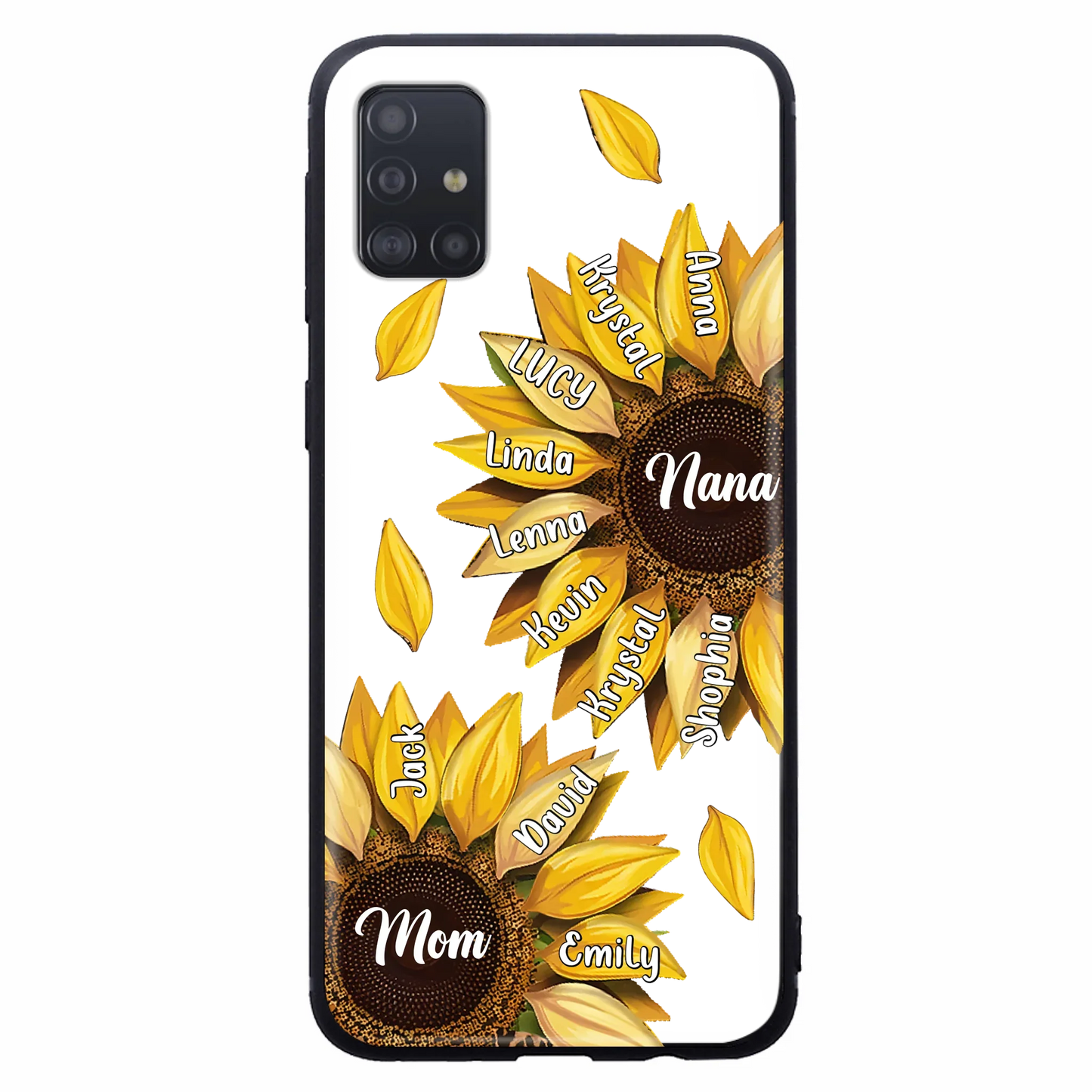 Custom Personalized Sunflower Grandma Phone Case -Upto 11 Kids - Mother's Day Gift Idea for Mom/Grandma -  Case For iPhone/Samsung