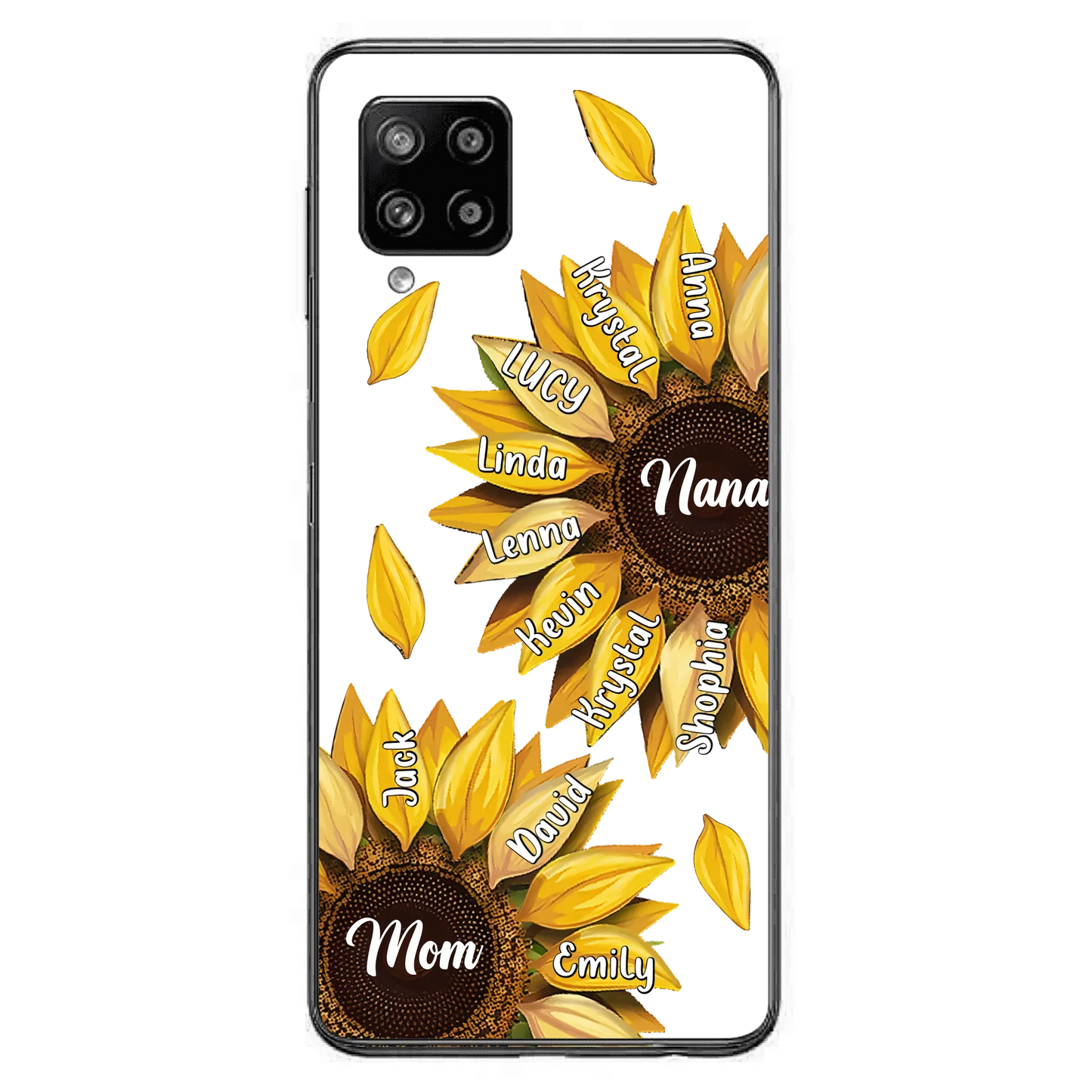 Custom Personalized Sunflower Grandma Phone Case -Upto 11 Kids - Mother's Day Gift Idea for Mom/Grandma -  Case For iPhone/Samsung