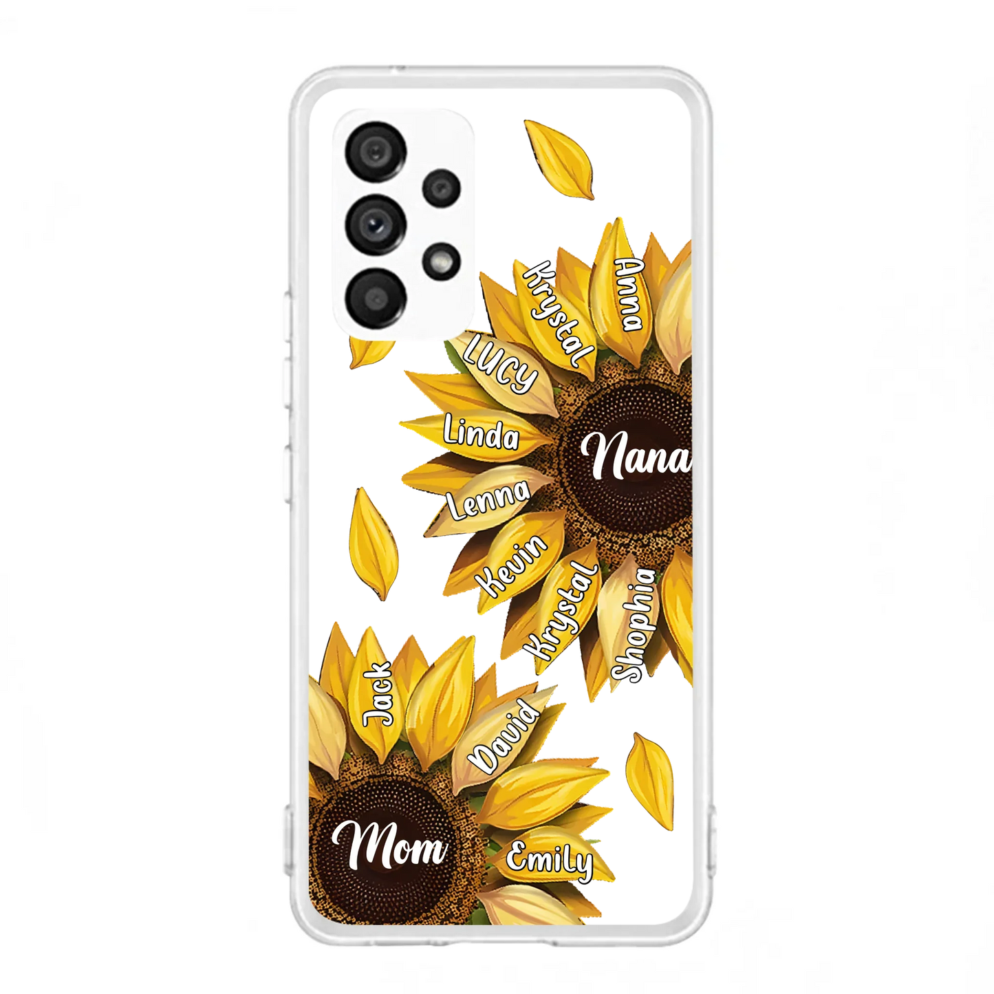 Custom Personalized Sunflower Grandma Phone Case -Upto 11 Kids - Mother's Day Gift Idea for Mom/Grandma -  Case For iPhone/Samsung
