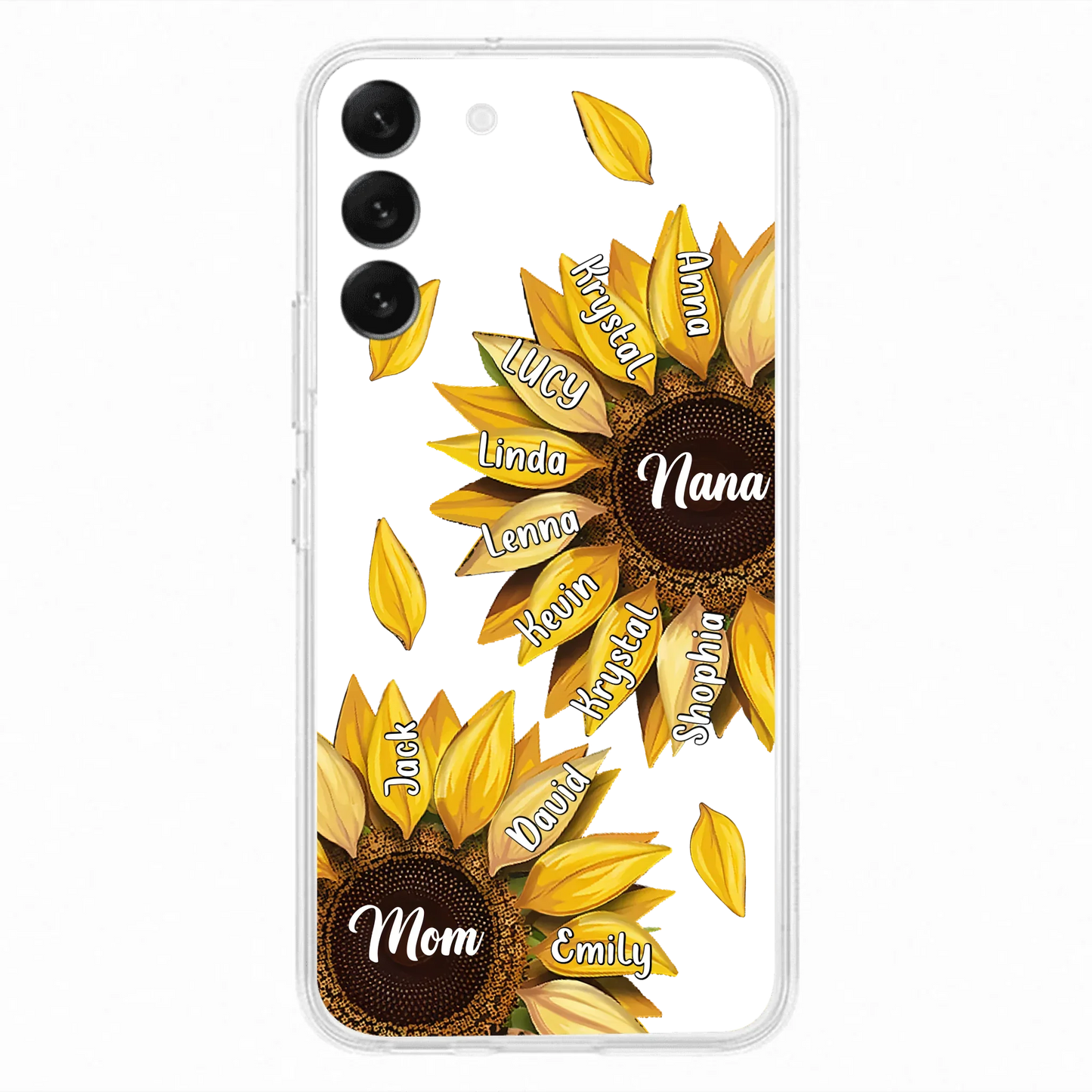 Custom Personalized Sunflower Grandma Phone Case -Upto 11 Kids - Mother's Day Gift Idea for Mom/Grandma -  Case For iPhone/Samsung