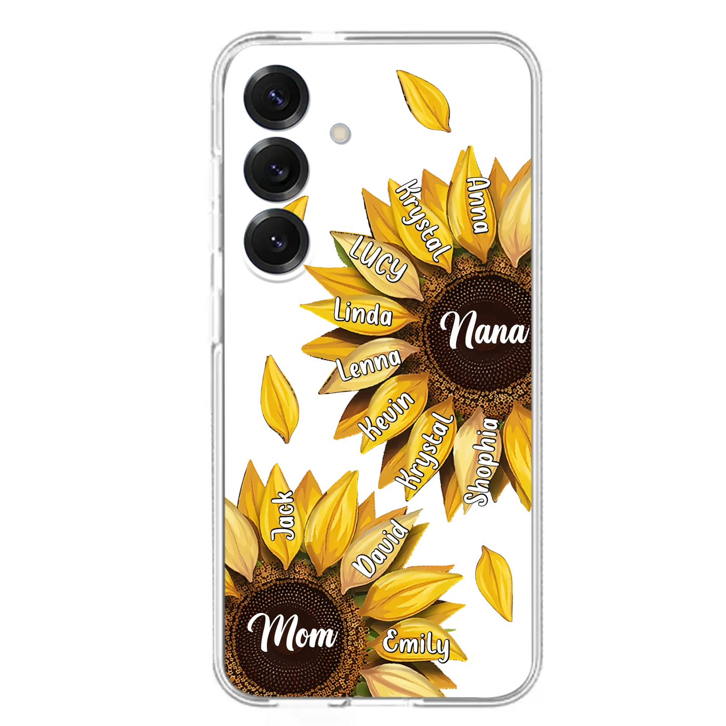 Custom Personalized Sunflower Grandma Phone Case -Upto 11 Kids - Mother's Day Gift Idea for Mom/Grandma -  Case For iPhone/Samsung