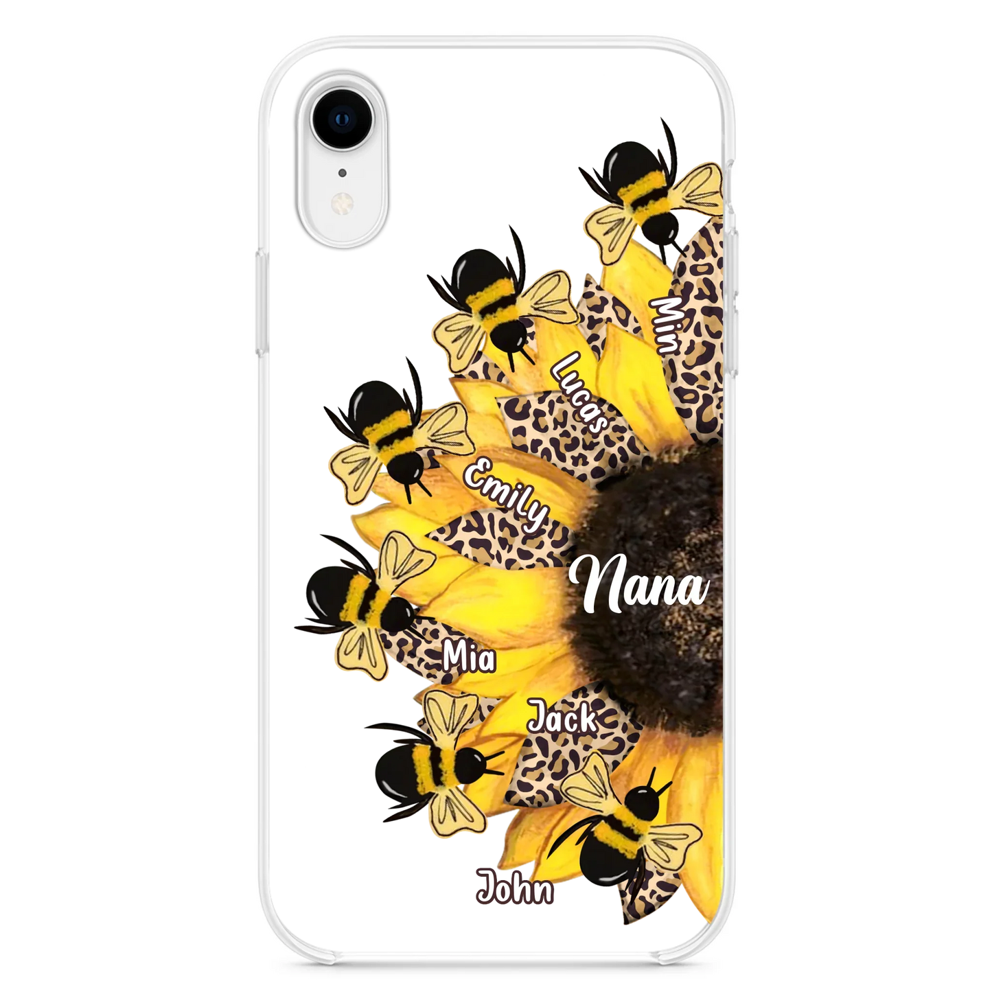 Custom Sunflower Grandma Phone Case - Mother's Day Gift Idea for Mom/Grandma
