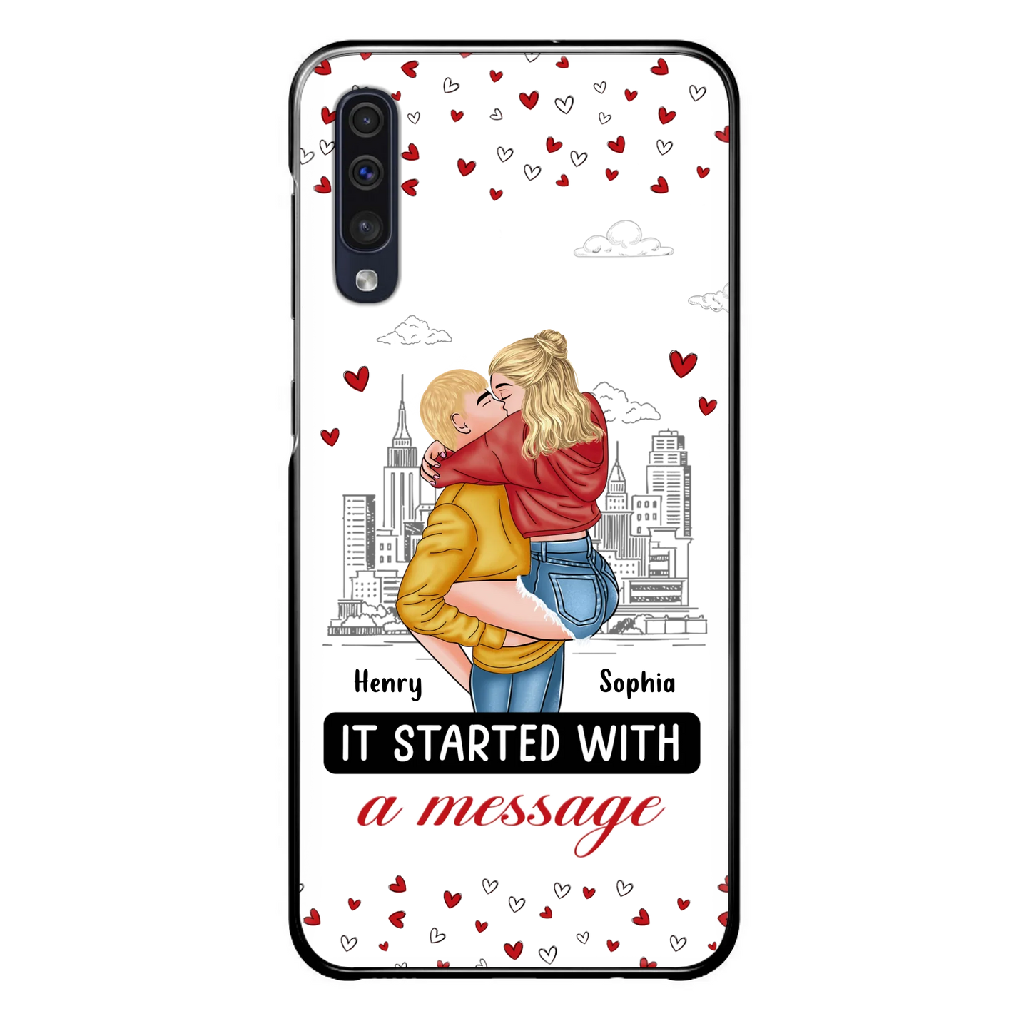 Custom Personalized Couple Phone Case For iPhone/ Samsung - Gift Idea For Couple - It Started With A Message