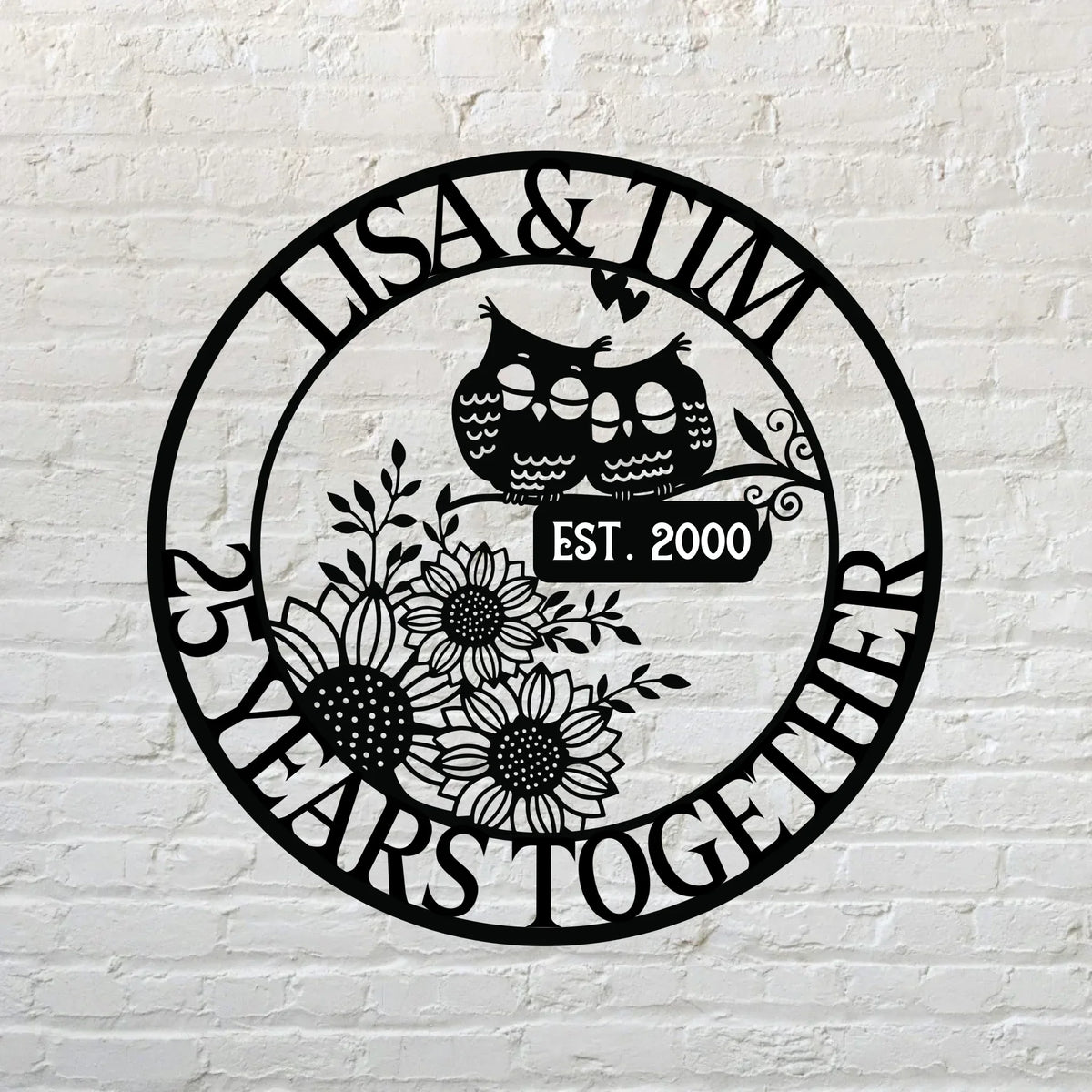 Personalized Couple Metal Sign - Anniversary Gift Idea For Couple/ Husband And Wife