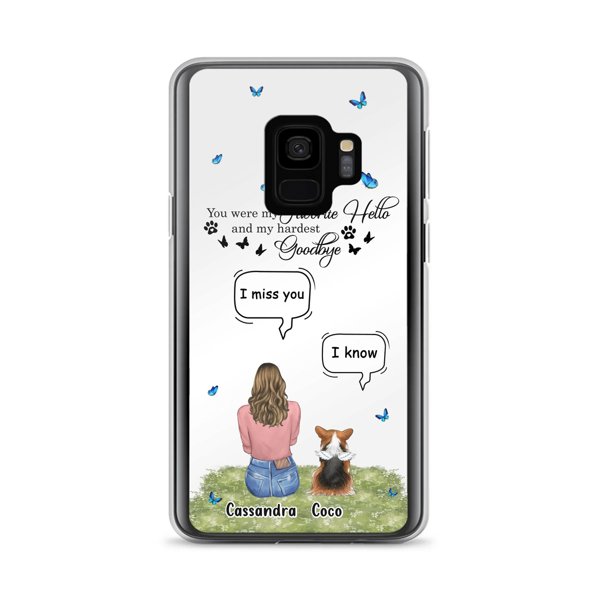 Personalized Pet Phone Case - Upto 4 Pets - Mother's Day Gift Idea For Couple/Dog/Cat Lover - You Were My Favorite Hello - Case For iPhone/Samsung