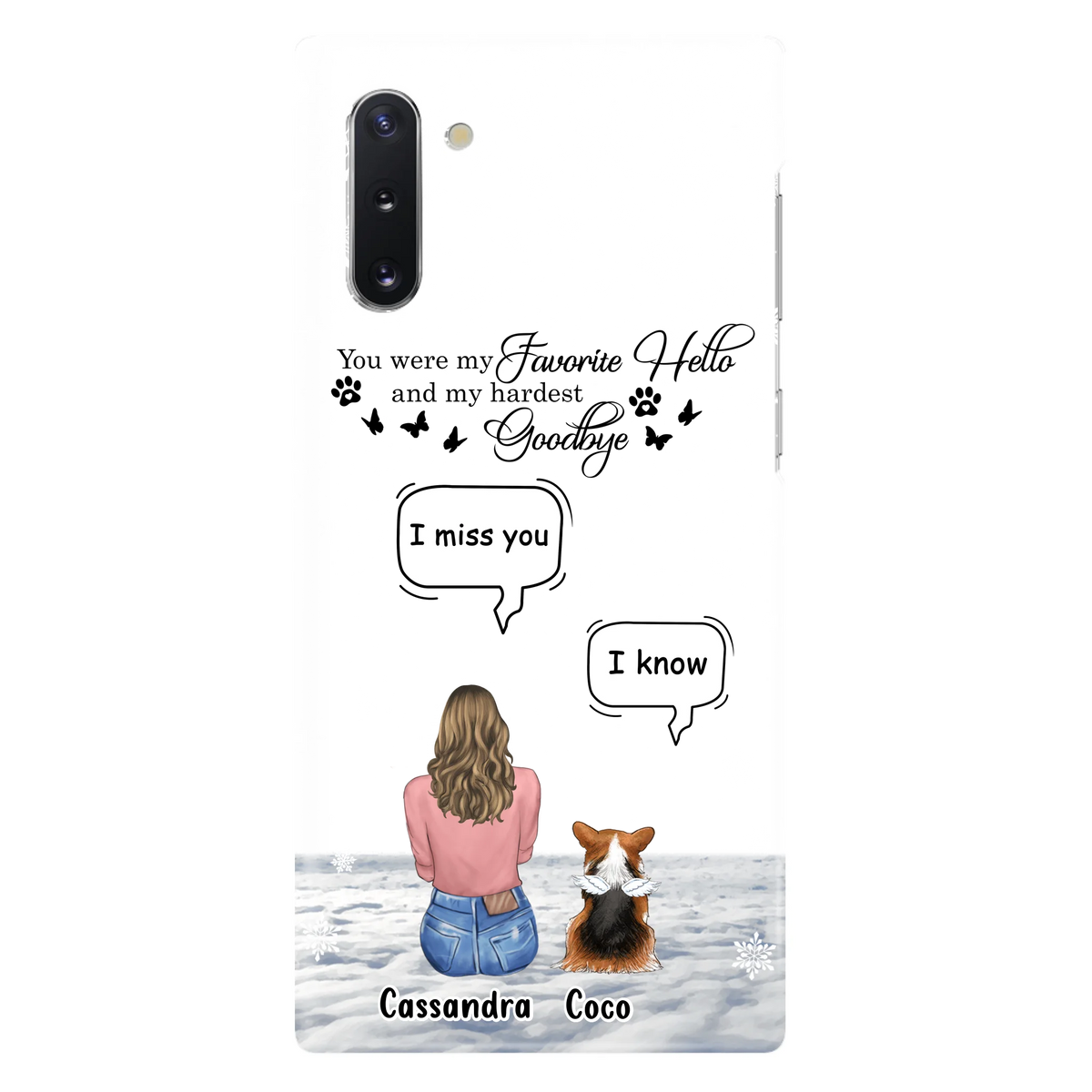 Personalized Pet Phone Case - Up to 4 Pets - Gift Idea For Couple/Dog/Cat Lover - You Were My Favorite Hello And My Hardest Goodbye - Case For iPhone/Samsung