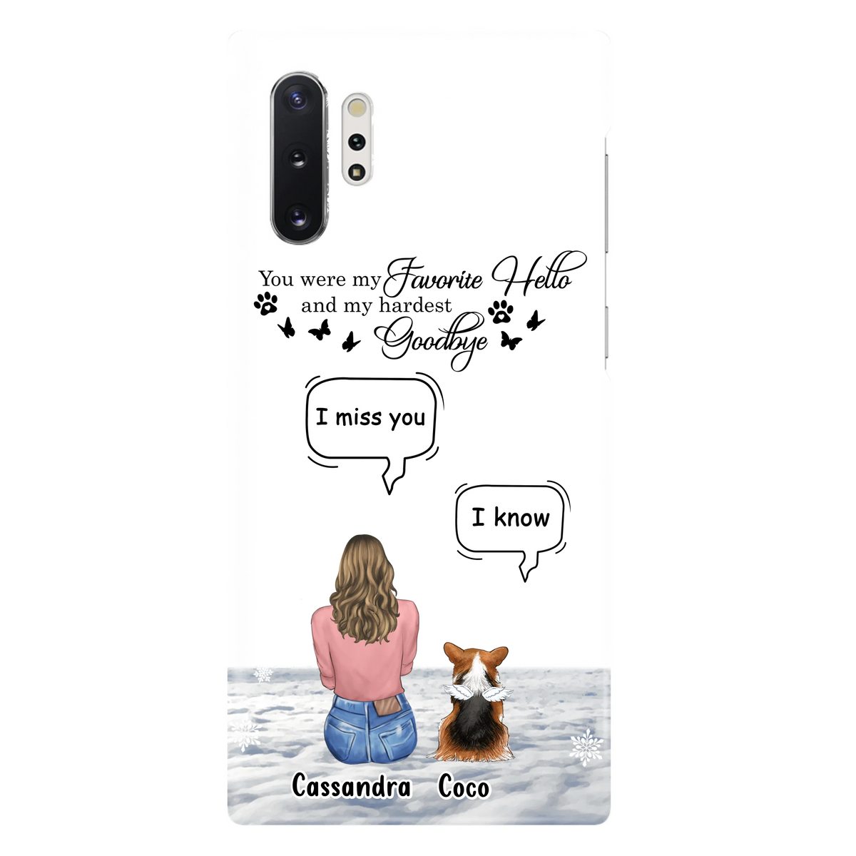 Personalized Pet Phone Case - Up to 4 Pets - Gift Idea For Couple/Dog/Cat Lover - You Were My Favorite Hello And My Hardest Goodbye - Case For iPhone/Samsung