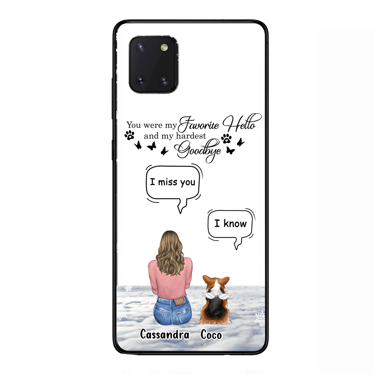 Personalized Pet Phone Case - Up to 4 Pets - Gift Idea For Couple/Dog/Cat Lover - You Were My Favorite Hello And My Hardest Goodbye - Case For iPhone/Samsung