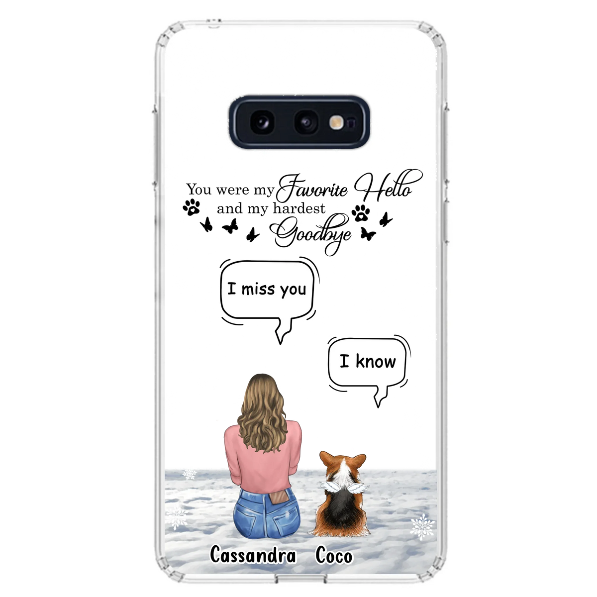 Personalized Pet Phone Case - Up to 4 Pets - Gift Idea For Couple/Dog/Cat Lover - You Were My Favorite Hello And My Hardest Goodbye - Case For iPhone/Samsung