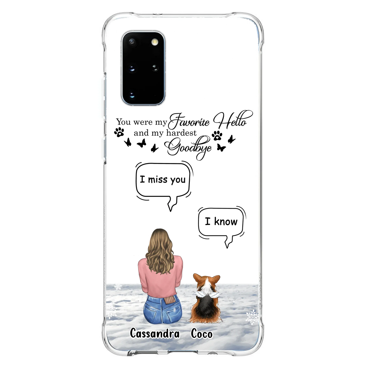 Personalized Pet Phone Case - Up to 4 Pets - Gift Idea For Couple/Dog/Cat Lover - You Were My Favorite Hello And My Hardest Goodbye - Case For iPhone/Samsung