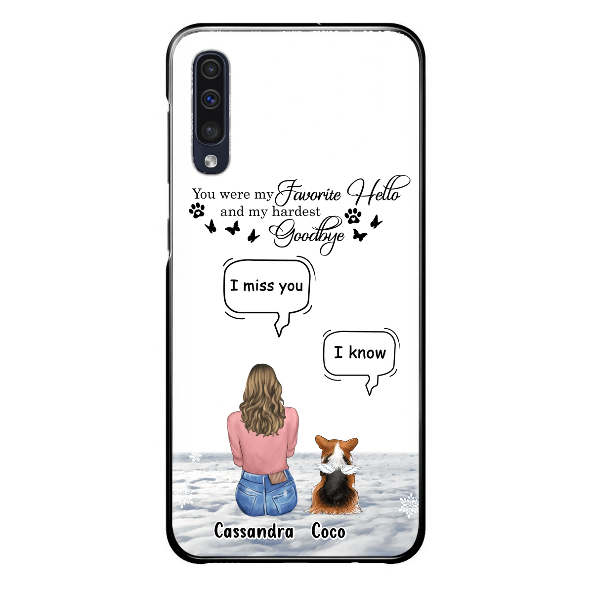 Personalized Pet Phone Case - Up to 4 Pets - Gift Idea For Couple/Dog/Cat Lover - You Were My Favorite Hello And My Hardest Goodbye - Case For iPhone/Samsung