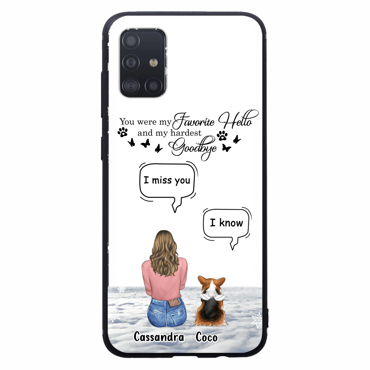 Personalized Pet Phone Case - Up to 4 Pets - Gift Idea For Couple/Dog/Cat Lover - You Were My Favorite Hello And My Hardest Goodbye - Case For iPhone/Samsung