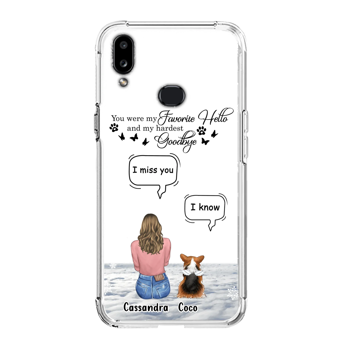 Personalized Pet Phone Case - Up to 4 Pets - Gift Idea For Couple/Dog/Cat Lover - You Were My Favorite Hello And My Hardest Goodbye - Case For iPhone/Samsung
