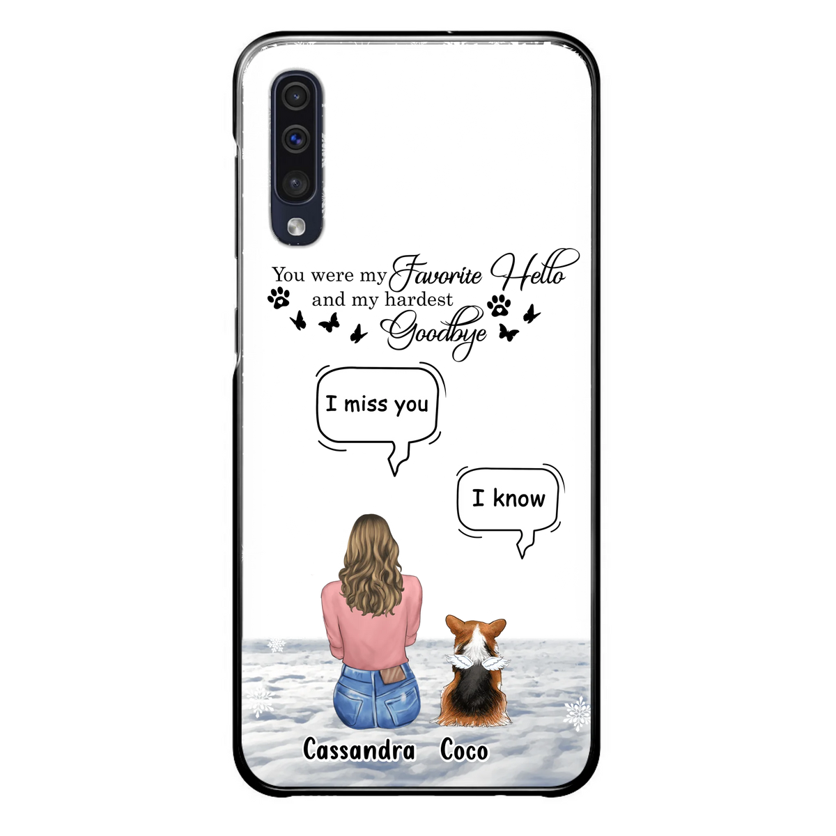 Personalized Pet Phone Case - Up to 4 Pets - Gift Idea For Couple/Dog/Cat Lover - You Were My Favorite Hello And My Hardest Goodbye - Case For iPhone/Samsung