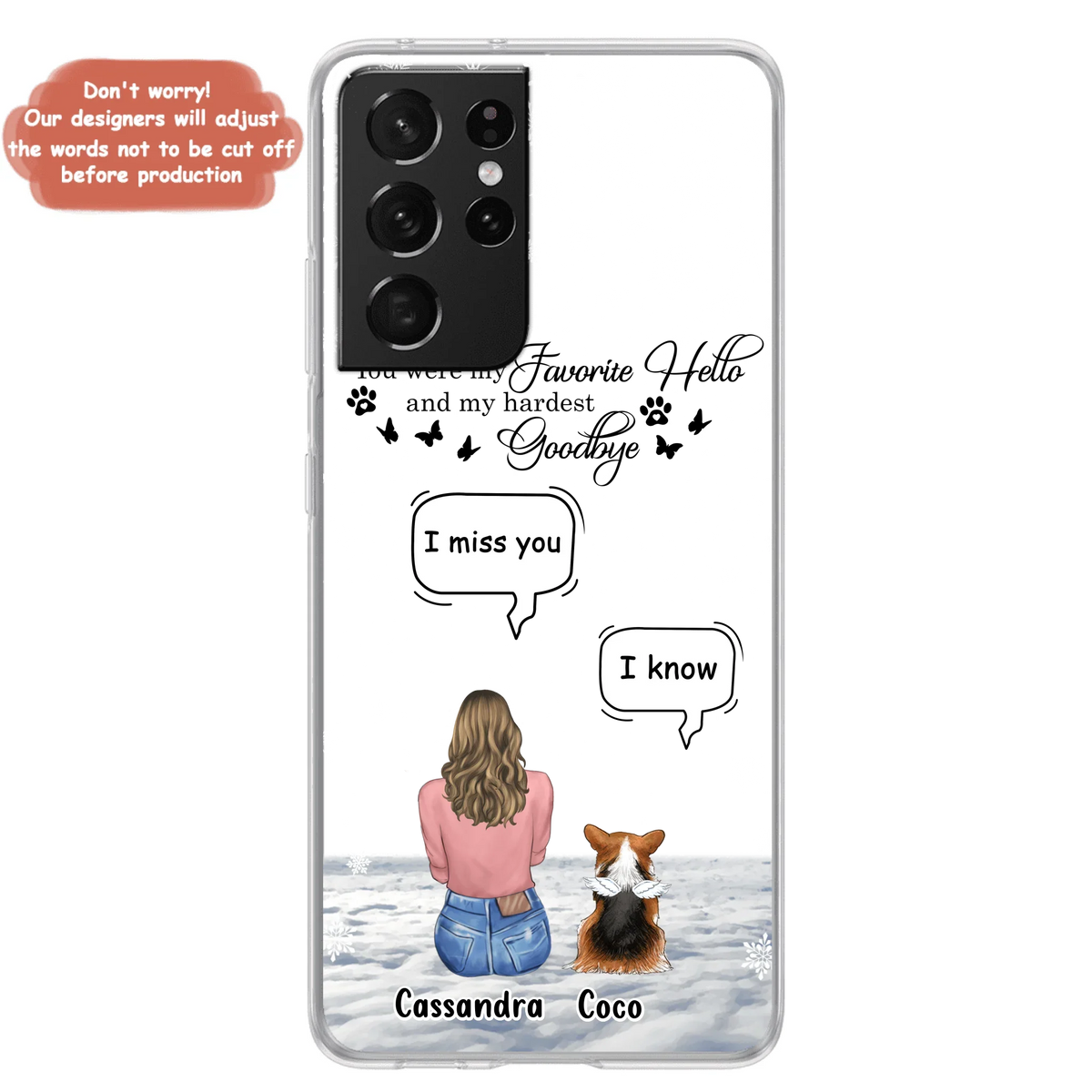 Personalized Pet Phone Case - Up to 4 Pets - Gift Idea For Couple/Dog/Cat Lover - You Were My Favorite Hello And My Hardest Goodbye - Case For iPhone/Samsung