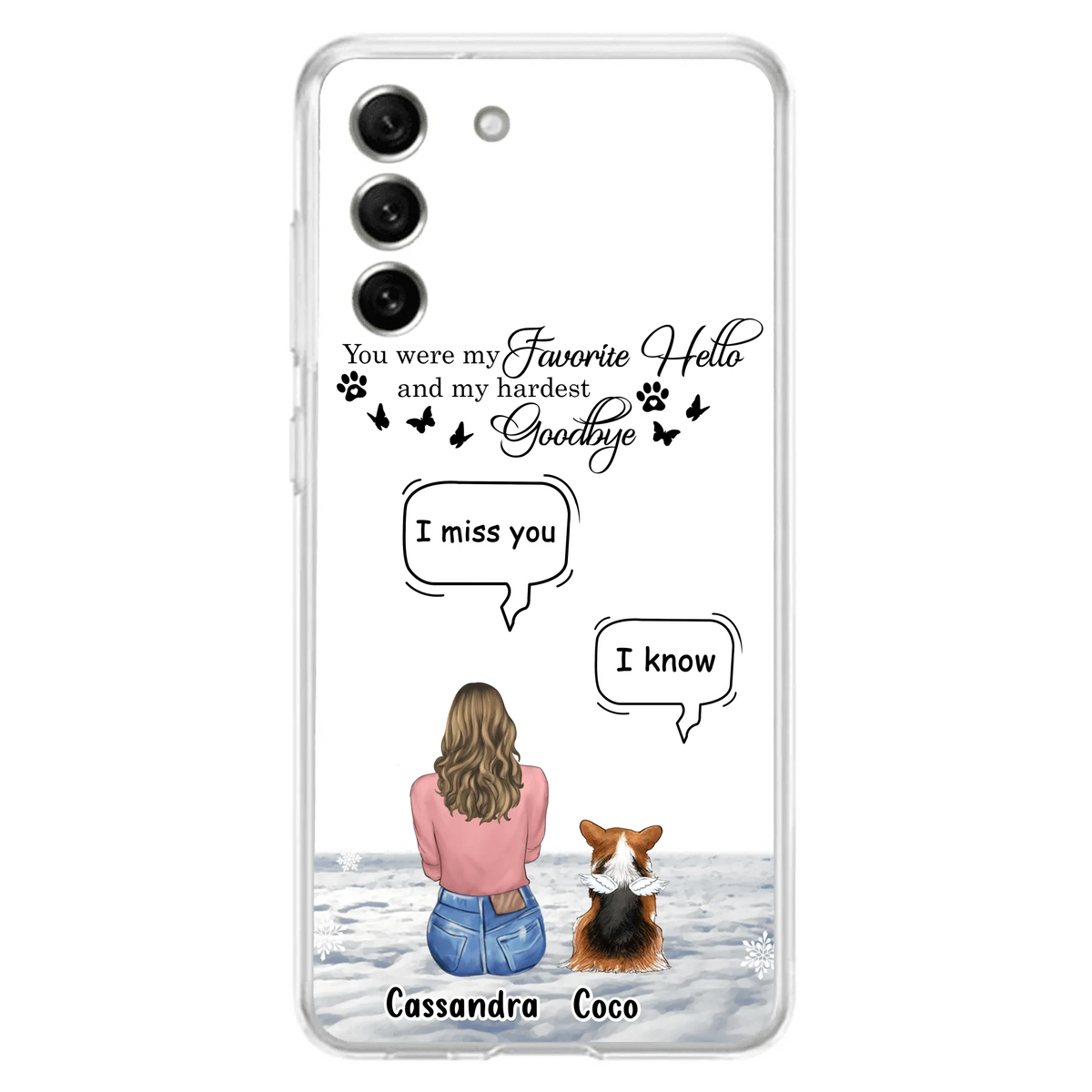 Personalized Pet Phone Case - Up to 4 Pets - Gift Idea For Couple/Dog/Cat Lover - You Were My Favorite Hello And My Hardest Goodbye - Case For iPhone/Samsung