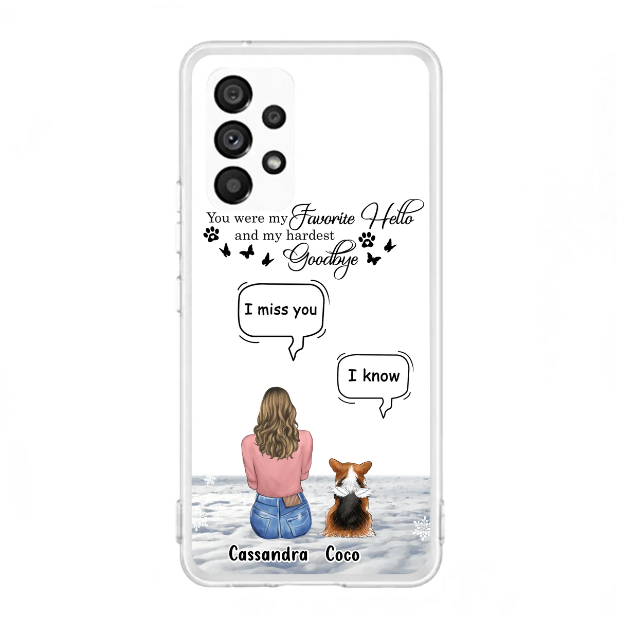 Personalized Pet Phone Case - Up to 4 Pets - Gift Idea For Couple/Dog/Cat Lover - You Were My Favorite Hello And My Hardest Goodbye - Case For iPhone/Samsung