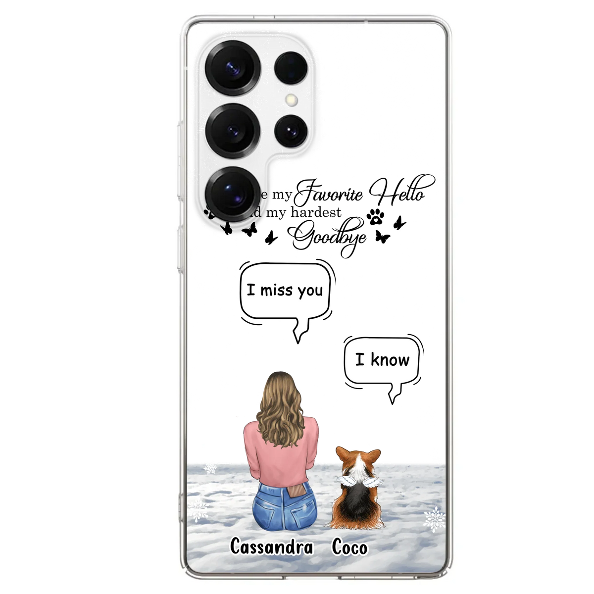 Personalized Pet Phone Case - Up to 4 Pets - Gift Idea For Couple/Dog/Cat Lover - You Were My Favorite Hello And My Hardest Goodbye - Case For iPhone/Samsung