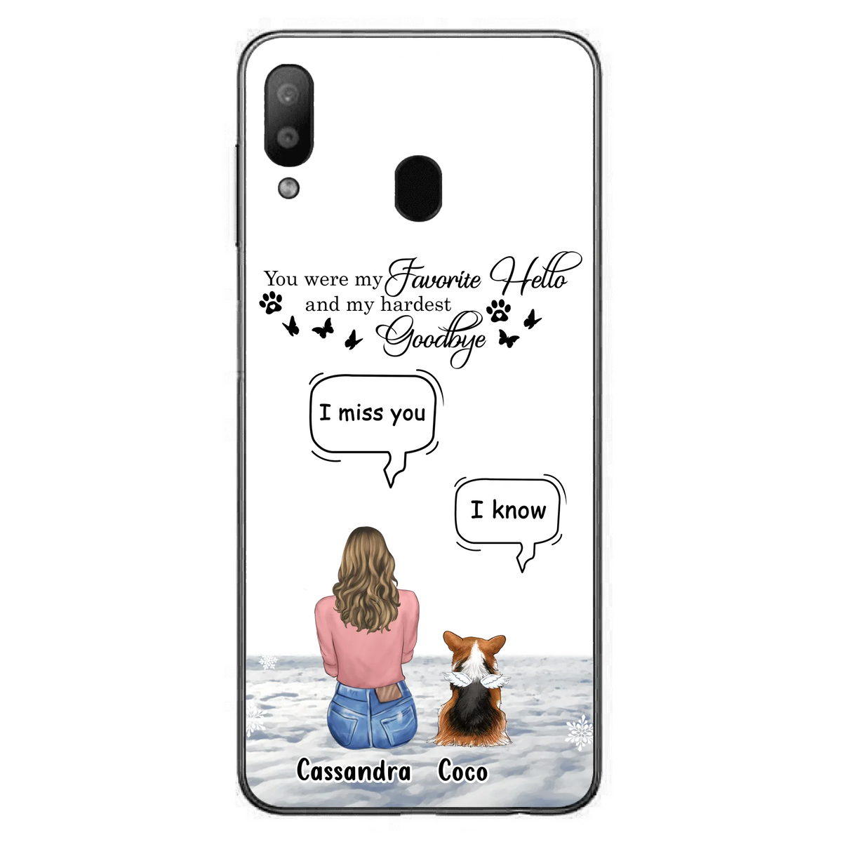 Personalized Pet Phone Case - Up to 4 Pets - Gift Idea For Couple/Dog/Cat Lover - You Were My Favorite Hello And My Hardest Goodbye - Case For iPhone/Samsung