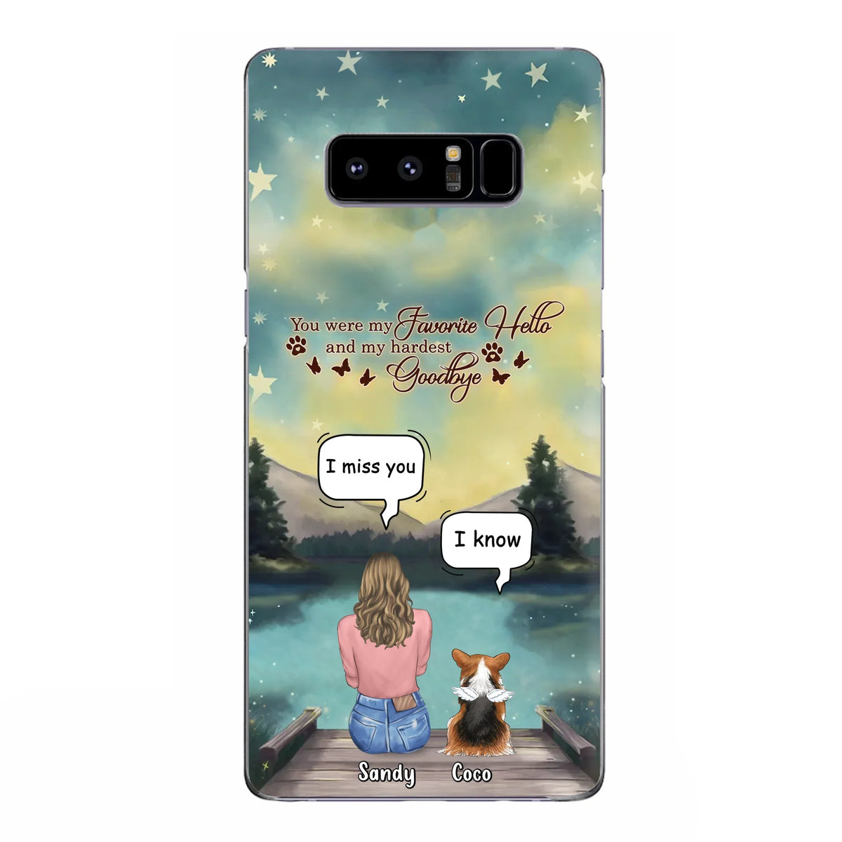 Custom Personalized Memorial Pet Phone Case - Memorial Gift Idea For Pet Lover - Up to 4 Pets - Gift Idea For Dog/Cat Lover - Your Wings Were Ready But Our Hearts Were Not - Case For iPhone And Samsung