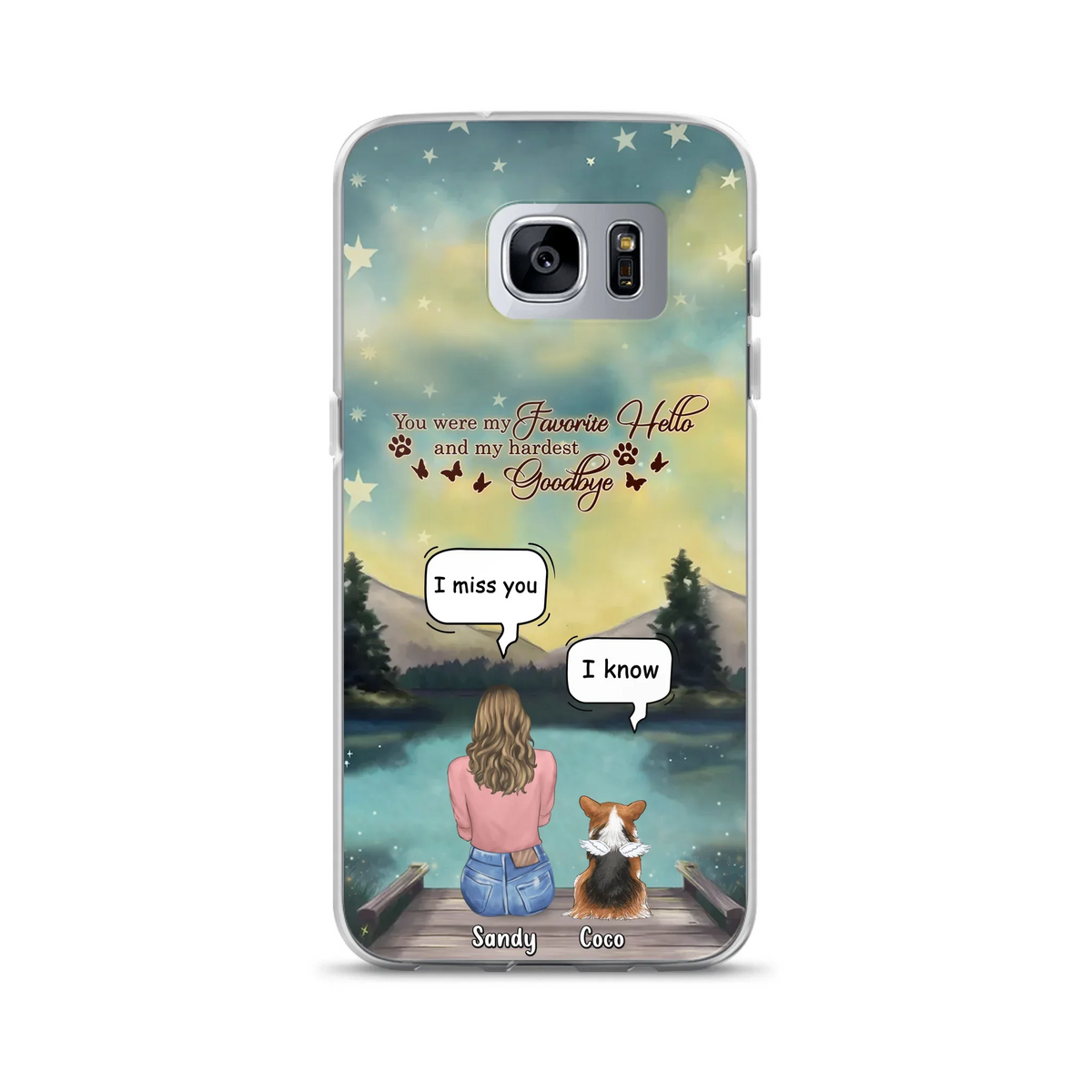 Custom Personalized Memorial Pet Phone Case - Memorial Gift Idea For Pet Lover - Up to 4 Pets - Gift Idea For Dog/Cat Lover - Your Wings Were Ready But Our Hearts Were Not - Case For iPhone And Samsung