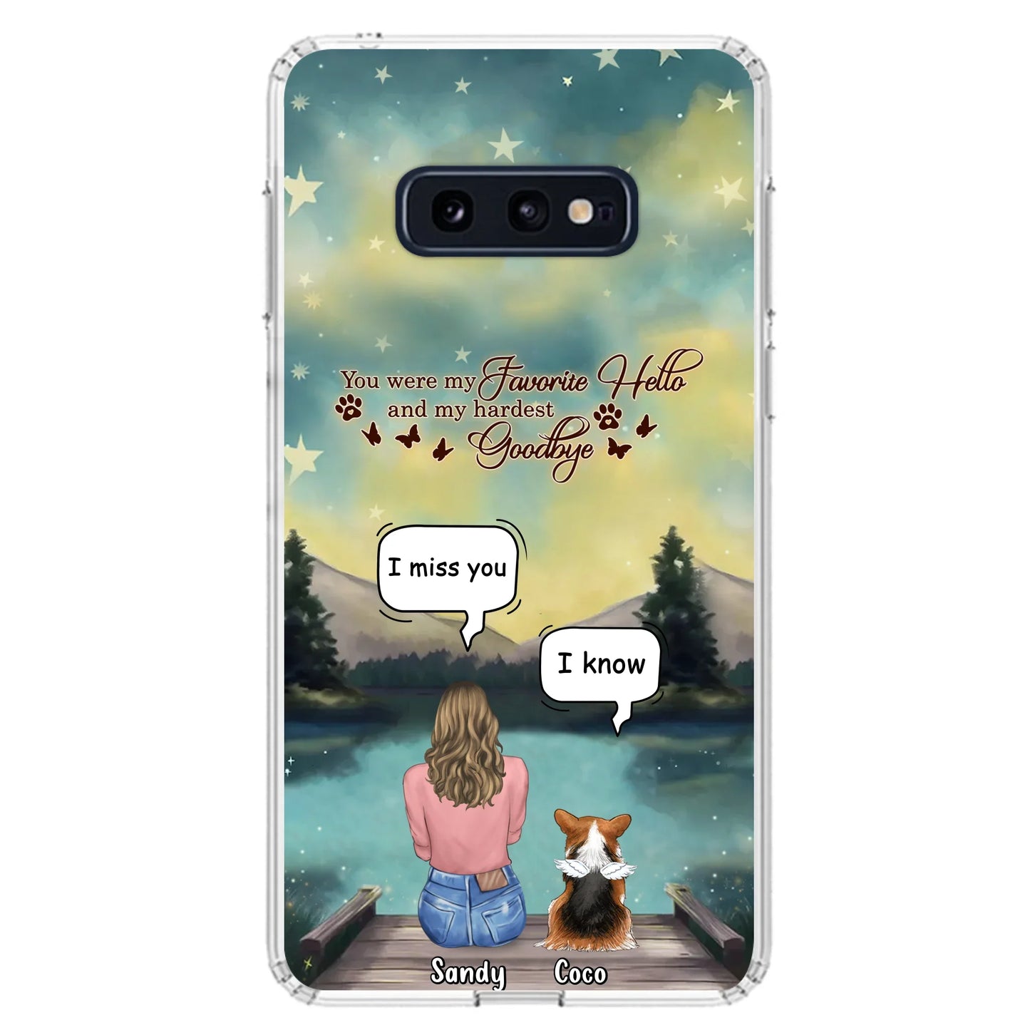 Custom Personalized Memorial Pet Phone Case - Memorial Gift Idea For Pet Lover - Up to 4 Pets - Gift Idea For Dog/Cat Lover - Your Wings Were Ready But Our Hearts Were Not - Case For iPhone And Samsung